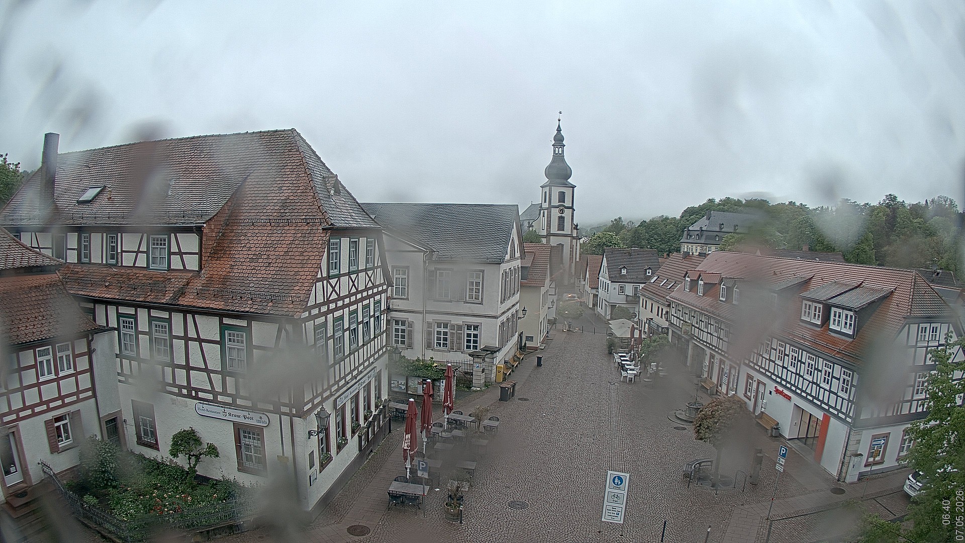 Archiv Foto Webcam Blick auf den Marktplatz von Gersfeld