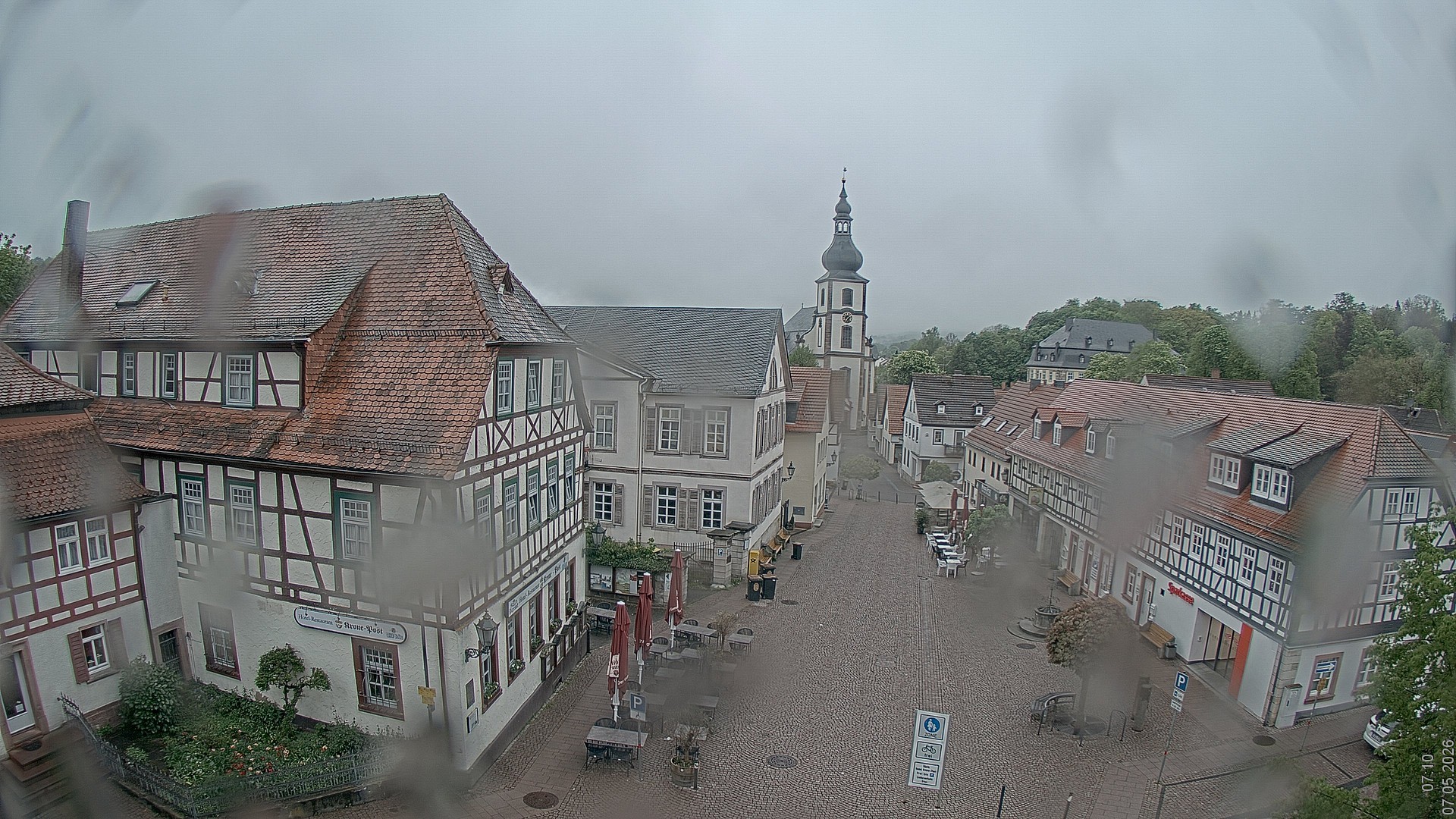 Archiv Foto Webcam Blick auf den Marktplatz von Gersfeld