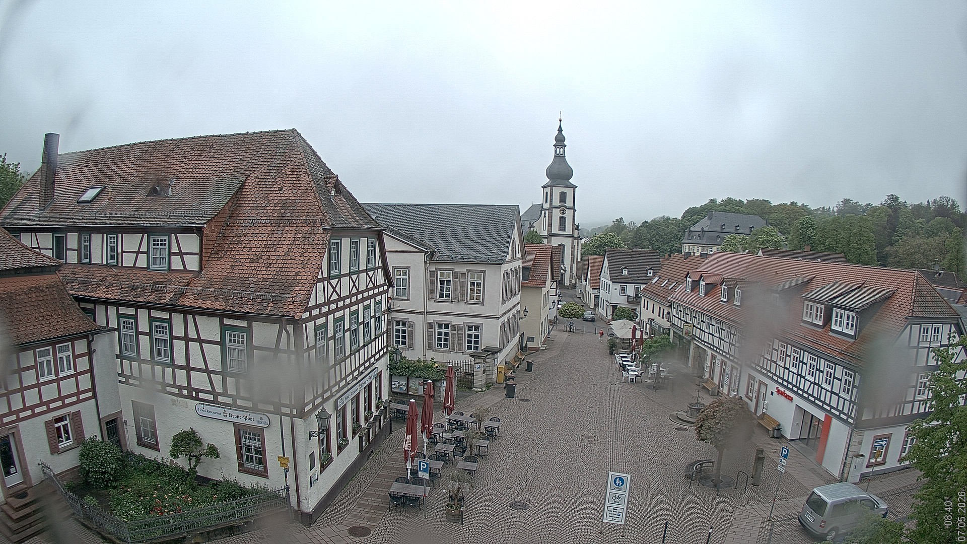 Archiv Foto Webcam Blick auf den Marktplatz von Gersfeld