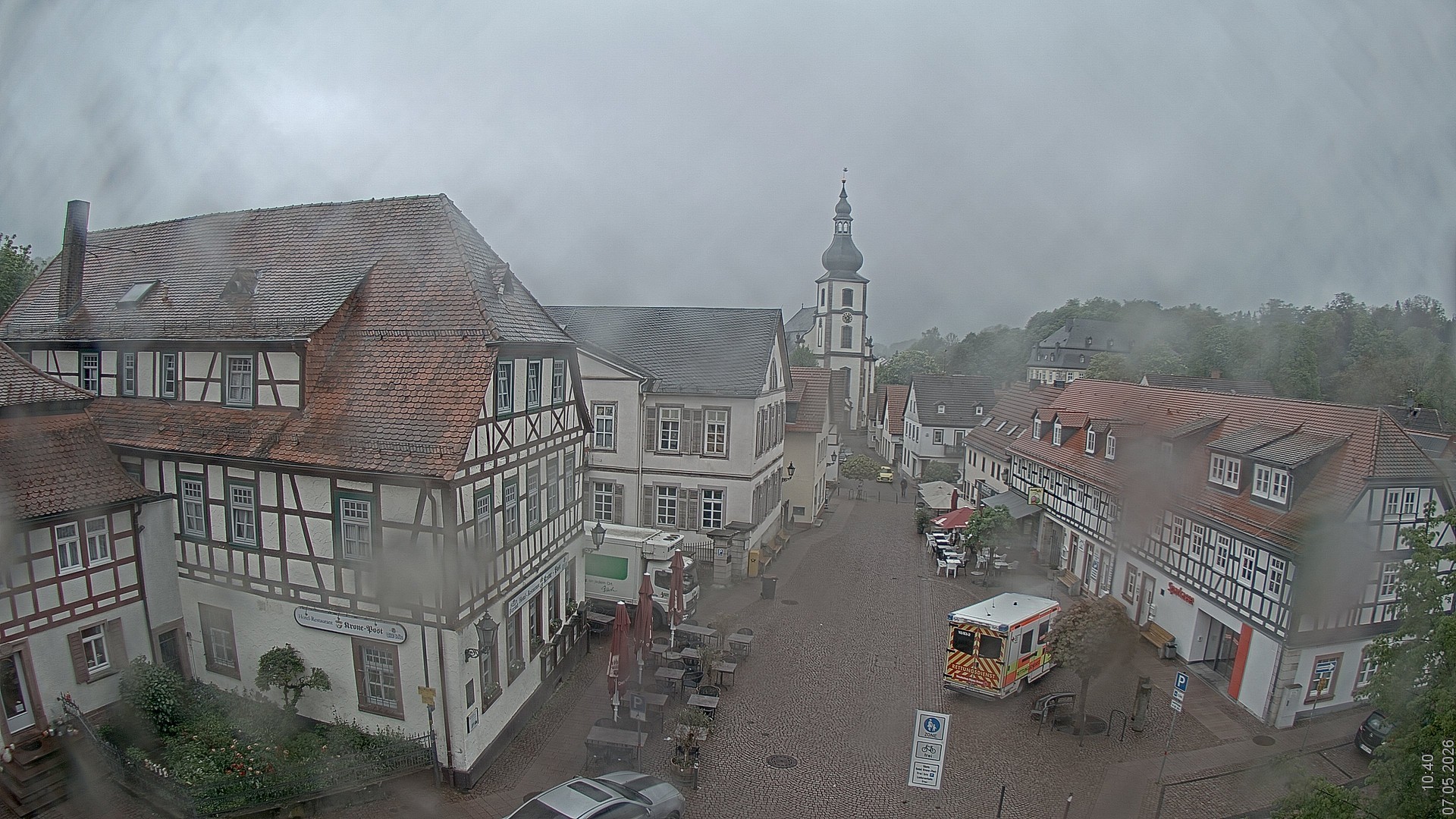 Archiv Foto Webcam Blick auf den Marktplatz von Gersfeld