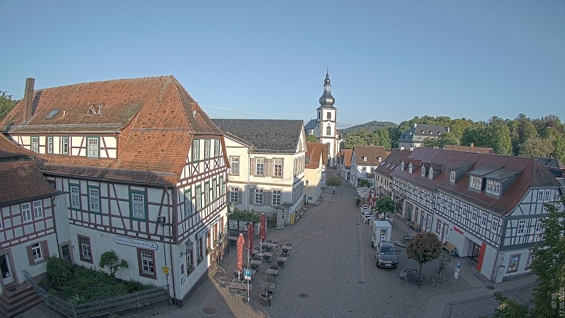 Archiv Foto Webcam Blick auf den Marktplatz von Gersfeld