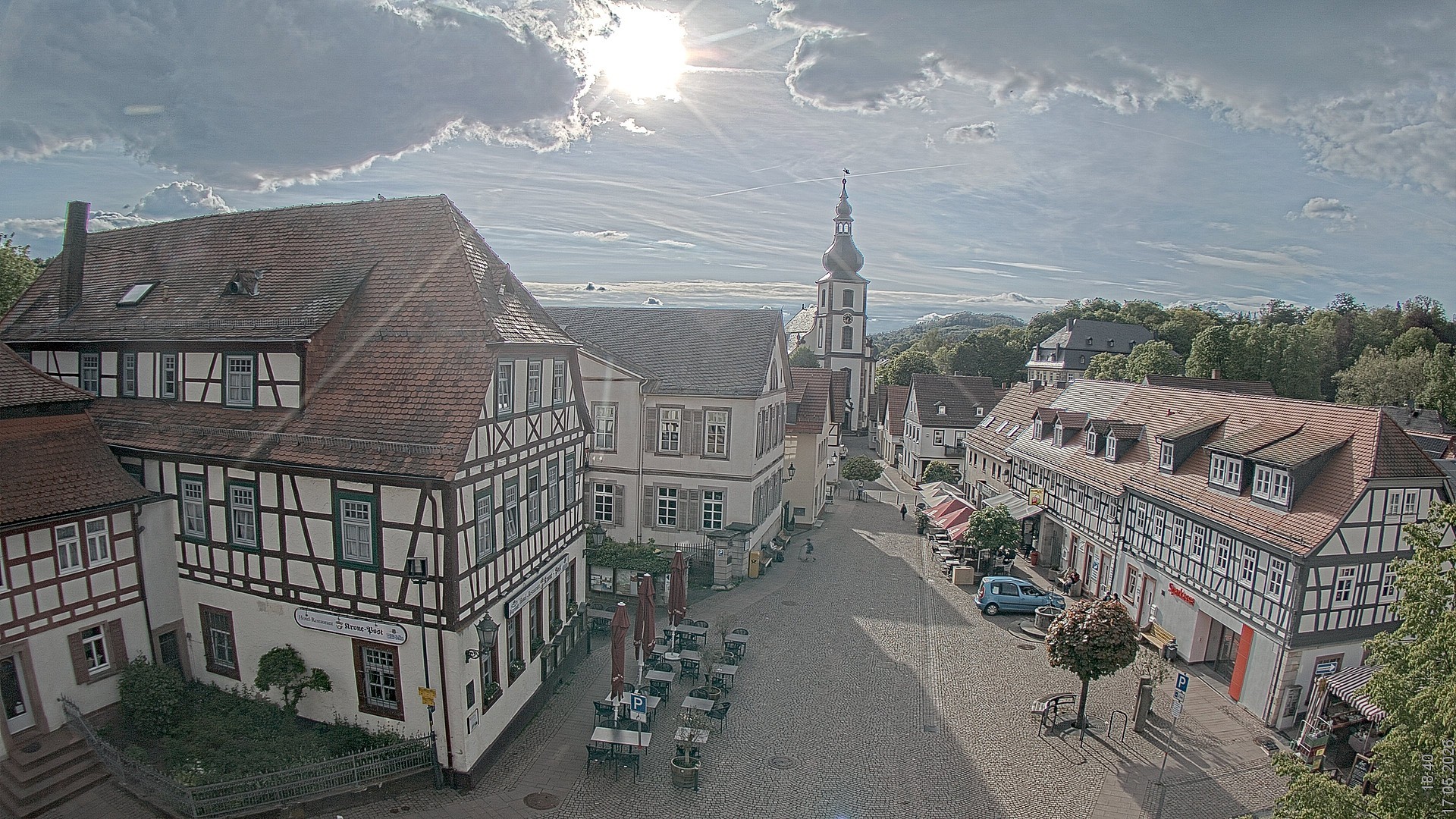 Archiv Foto Webcam Blick auf den Marktplatz von Gersfeld