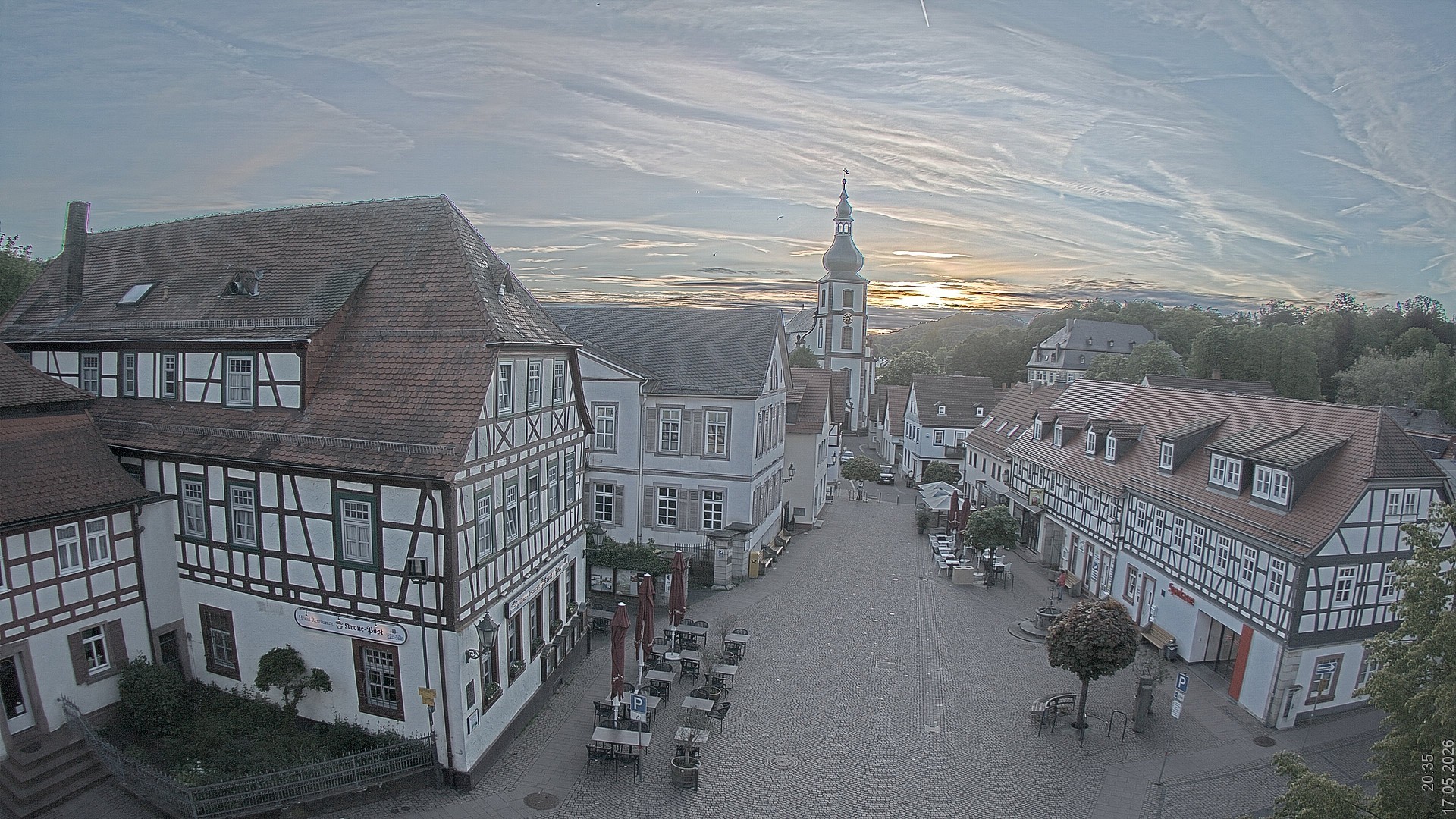 Archiv Foto Webcam Blick auf den Marktplatz von Gersfeld