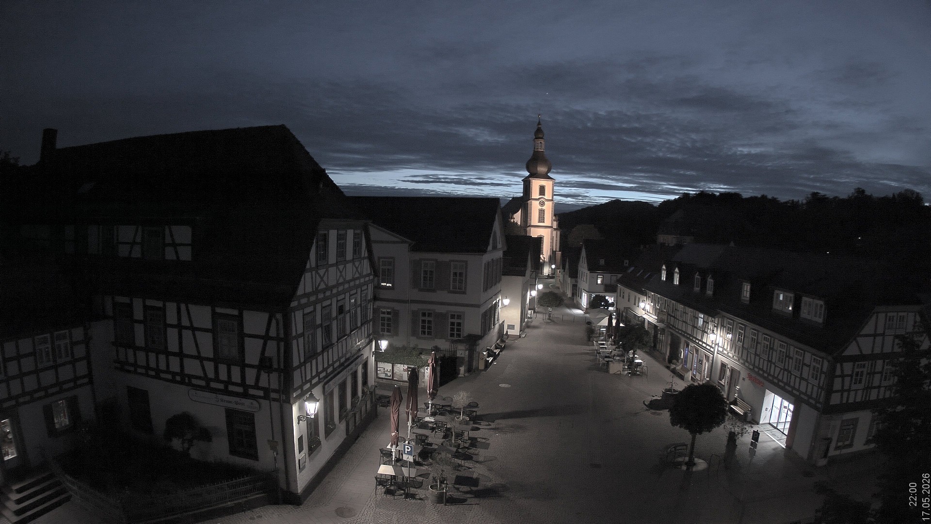 Archiv Foto Webcam Blick auf den Marktplatz von Gersfeld