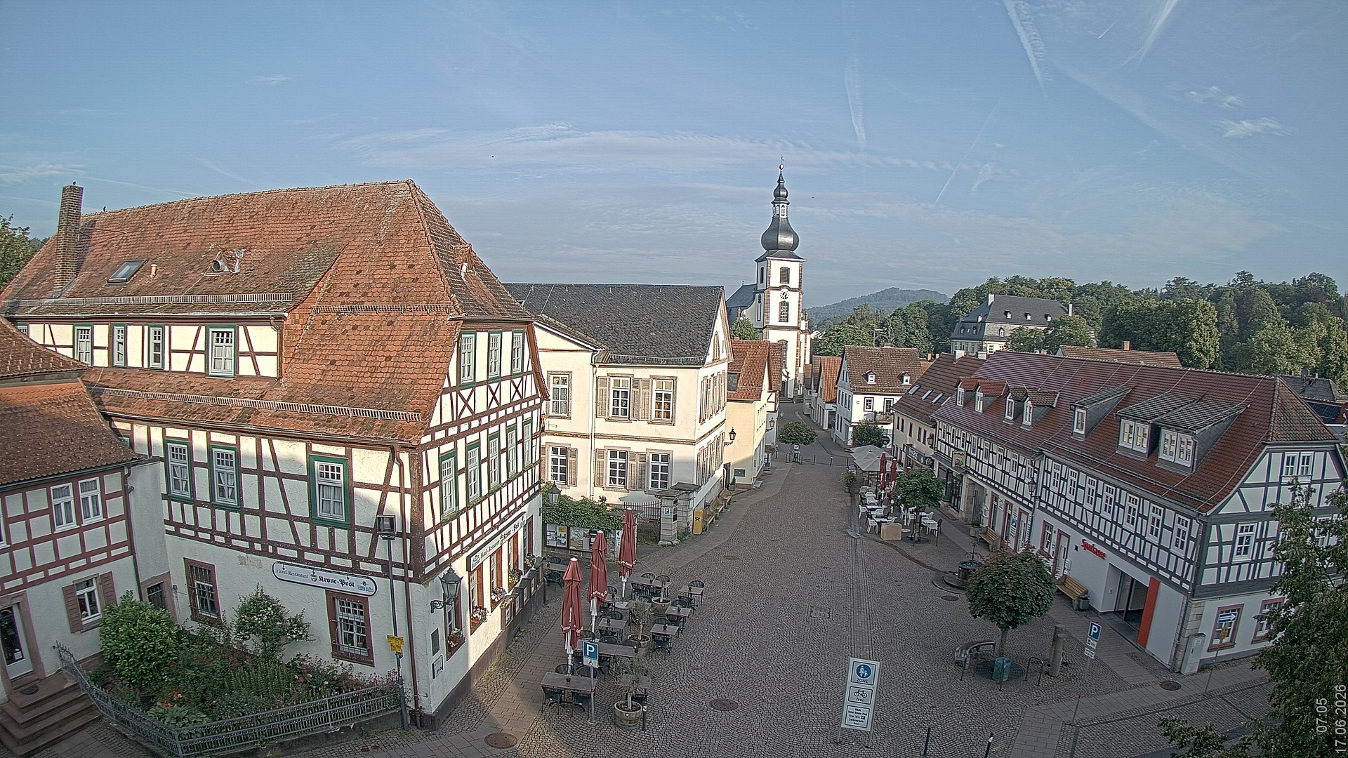 Archiv Foto Webcam Blick auf den Marktplatz von Gersfeld