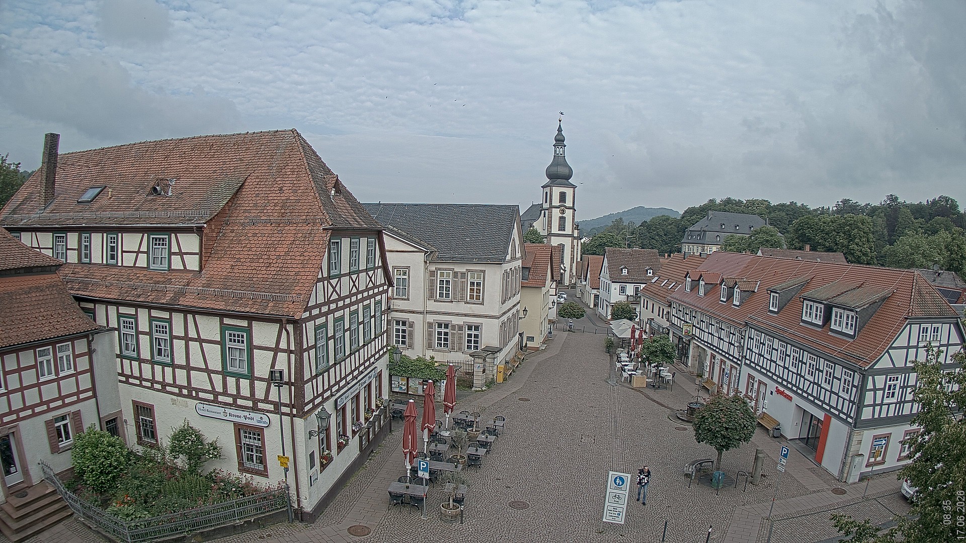 Archiv Foto Webcam Blick auf den Marktplatz von Gersfeld