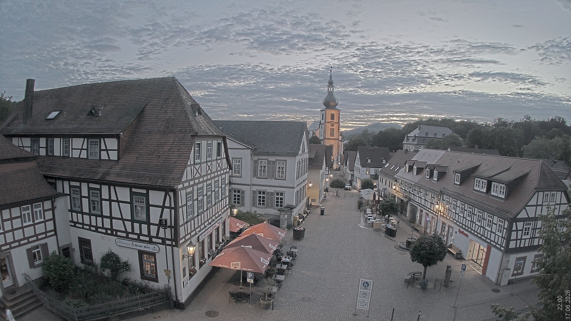 Archiv Foto Webcam Blick auf den Marktplatz von Gersfeld