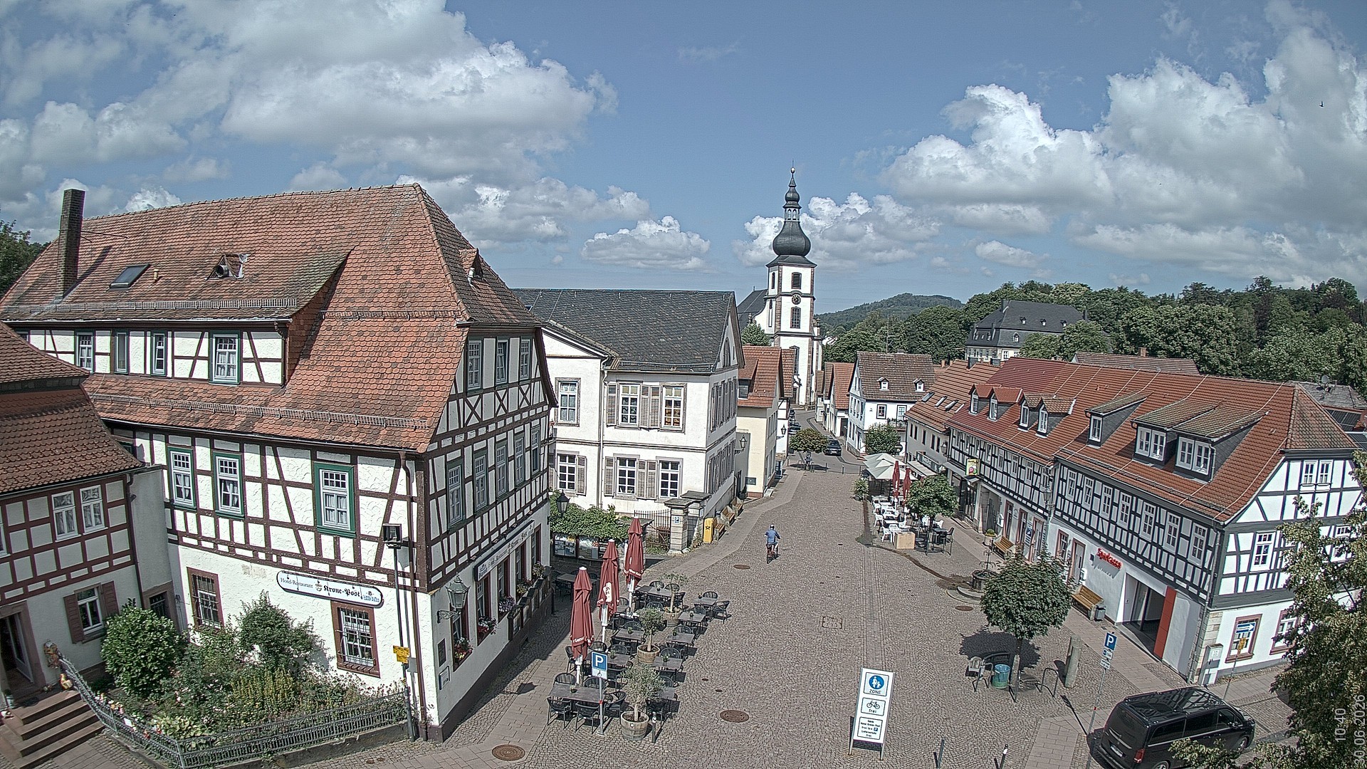Archiv Foto Webcam Blick auf den Marktplatz von Gersfeld