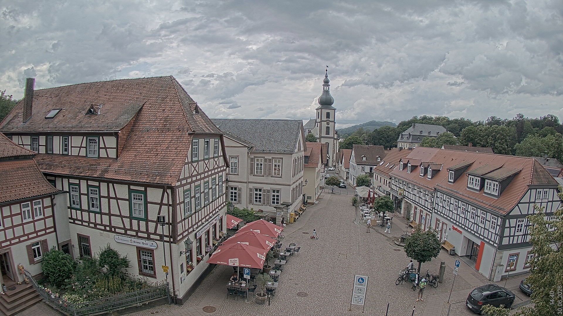 Archiv Foto Webcam Blick auf den Marktplatz von Gersfeld