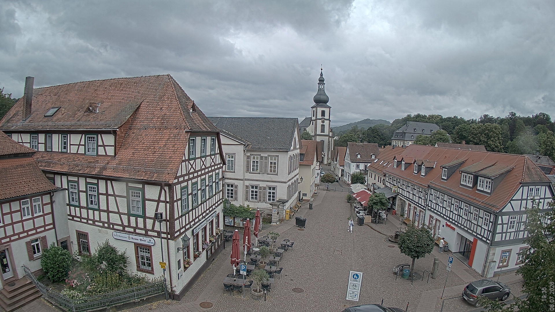 Archived image Webcam Gersfeld - Town Square
