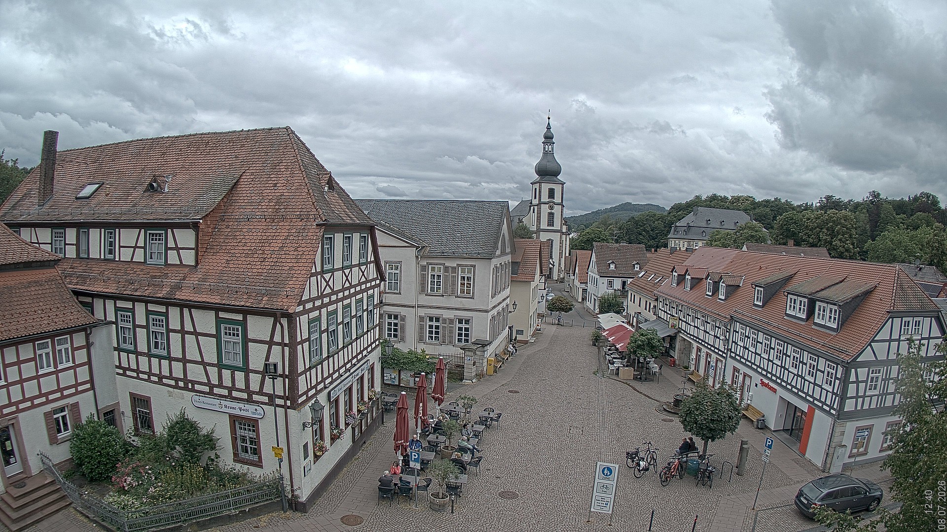 Archived image Webcam Gersfeld - Town Square