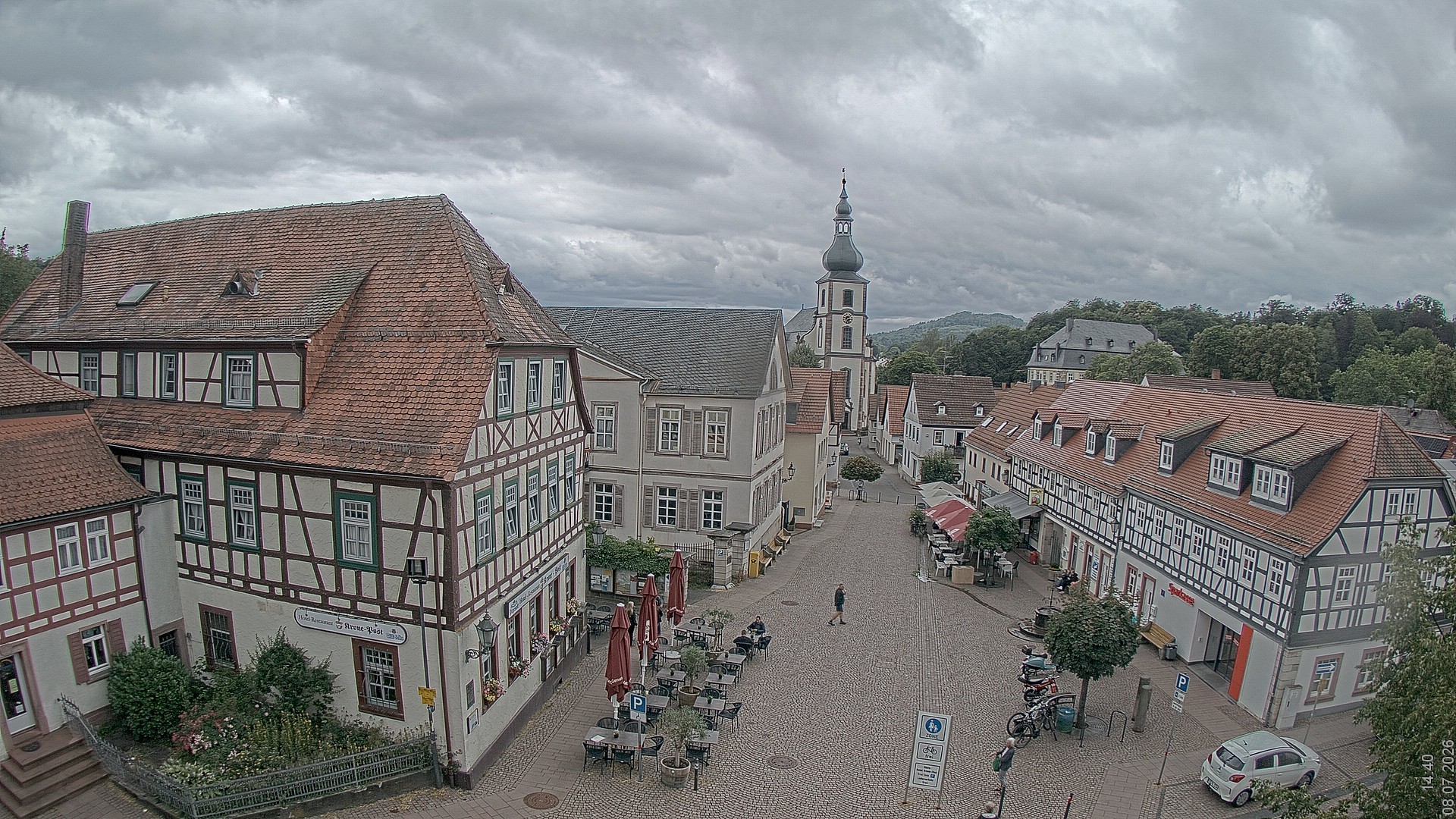 Archived image Webcam Gersfeld - Town Square
