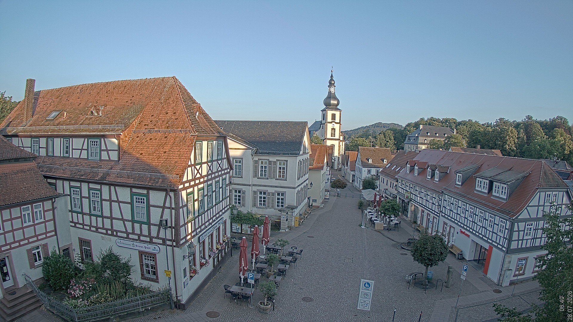 Archiv Foto Webcam Blick auf den Marktplatz von Gersfeld