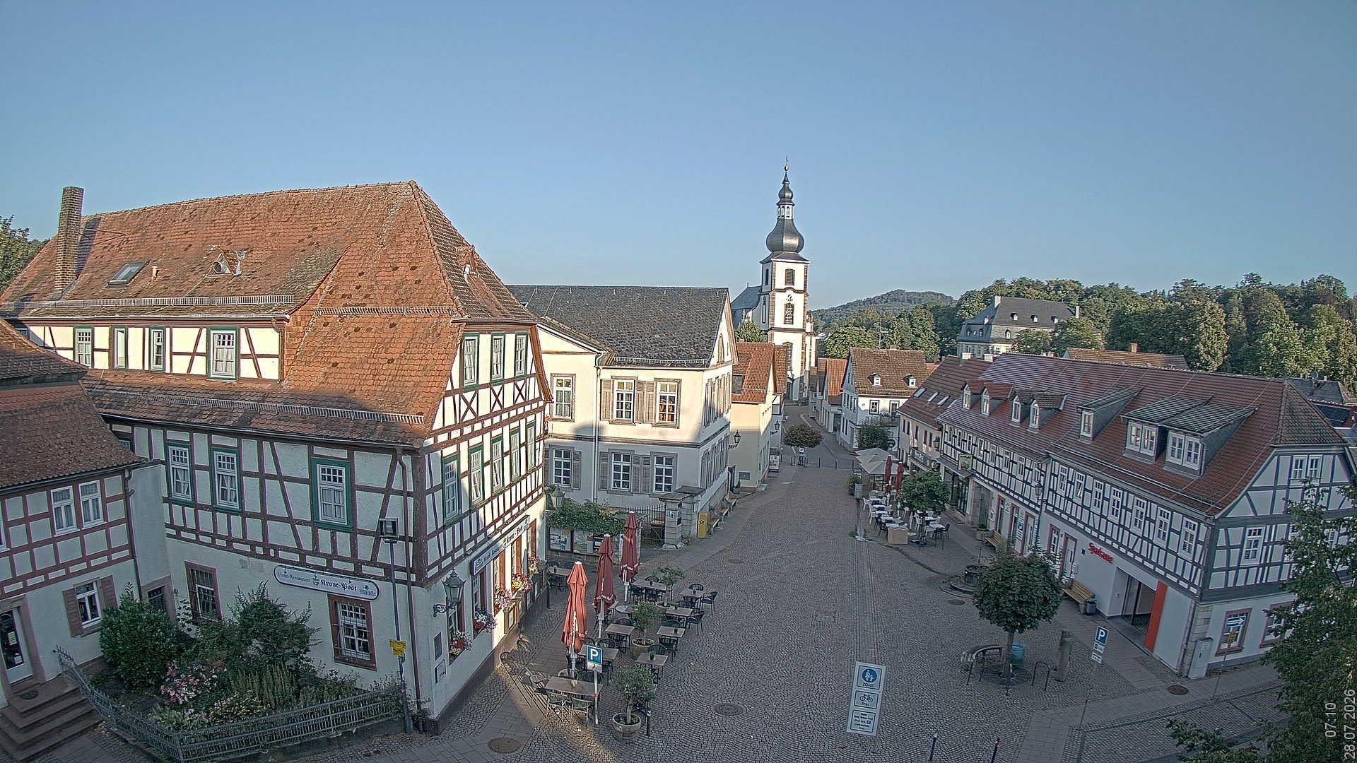 Archiv Foto Webcam Blick auf den Marktplatz von Gersfeld