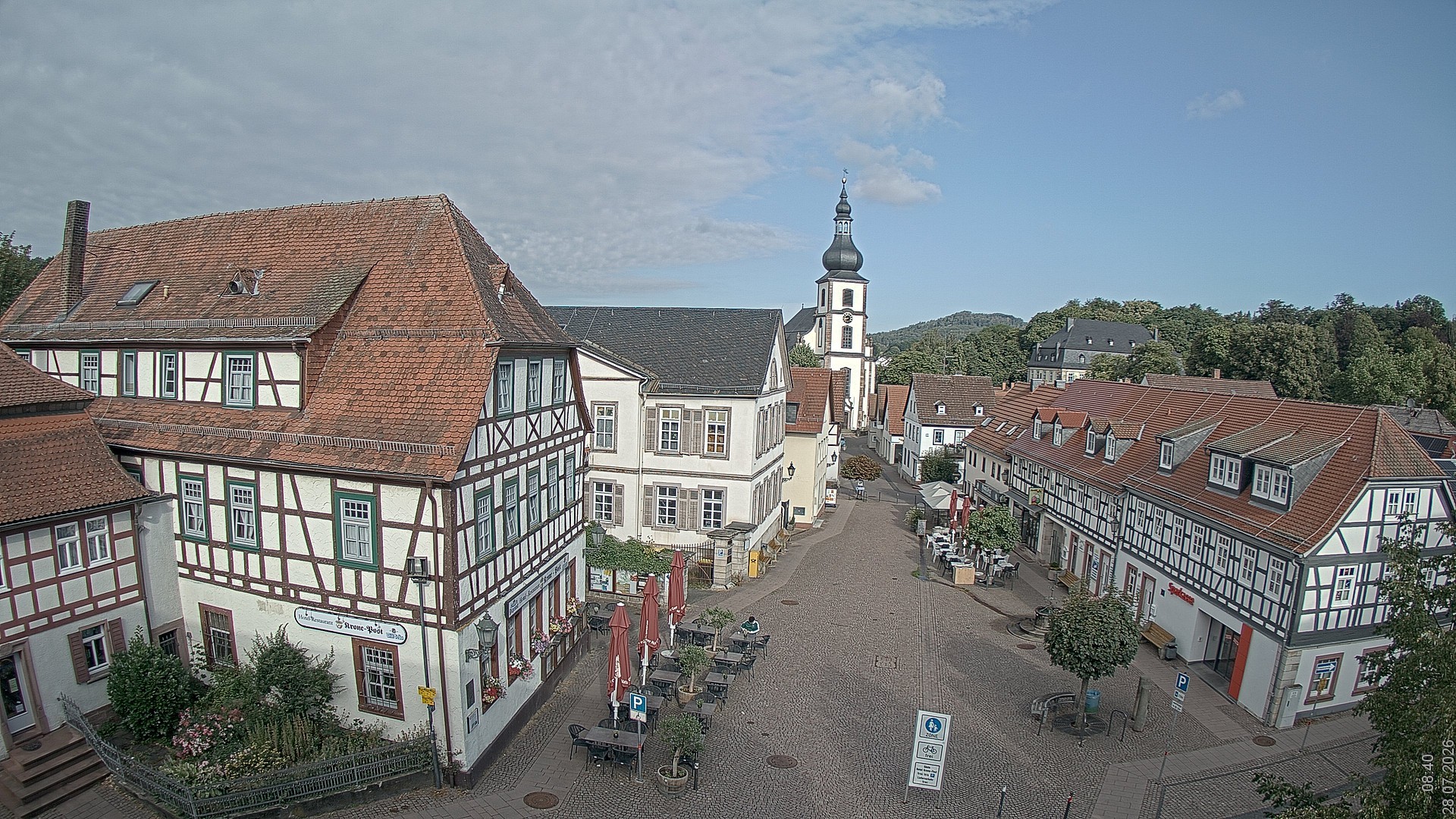 Archiv Foto Webcam Blick auf den Marktplatz von Gersfeld