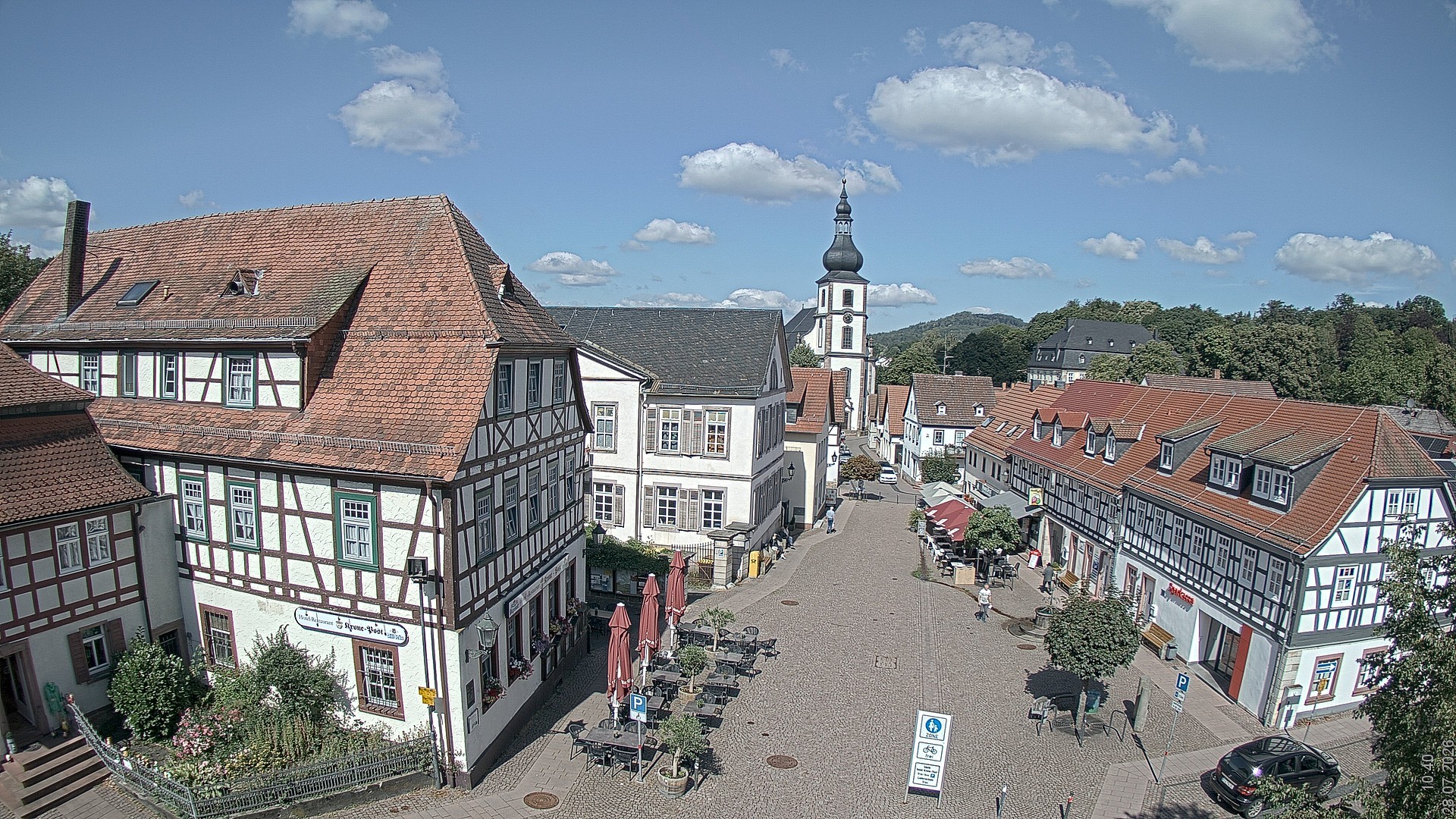 Archiv Foto Webcam Blick auf den Marktplatz von Gersfeld