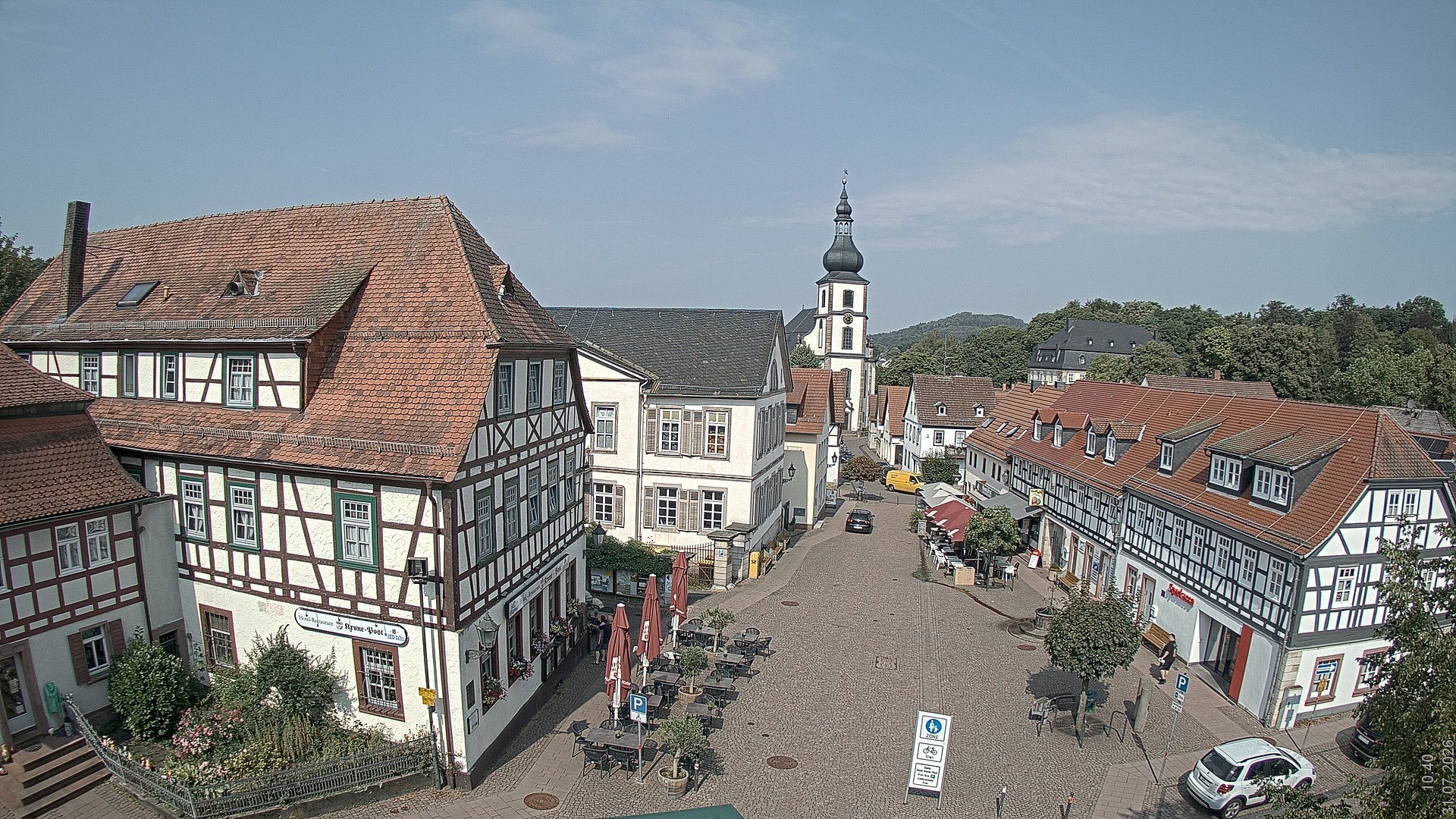 Archived image Webcam Gersfeld - Town Square