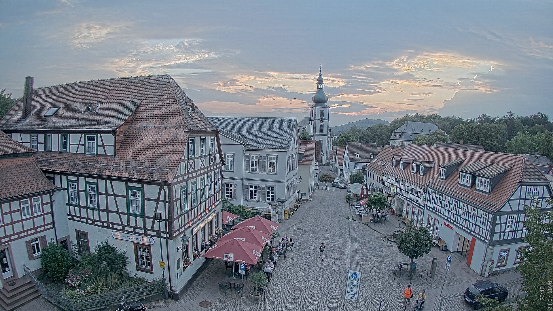 Archived image Webcam Gersfeld - Town Square