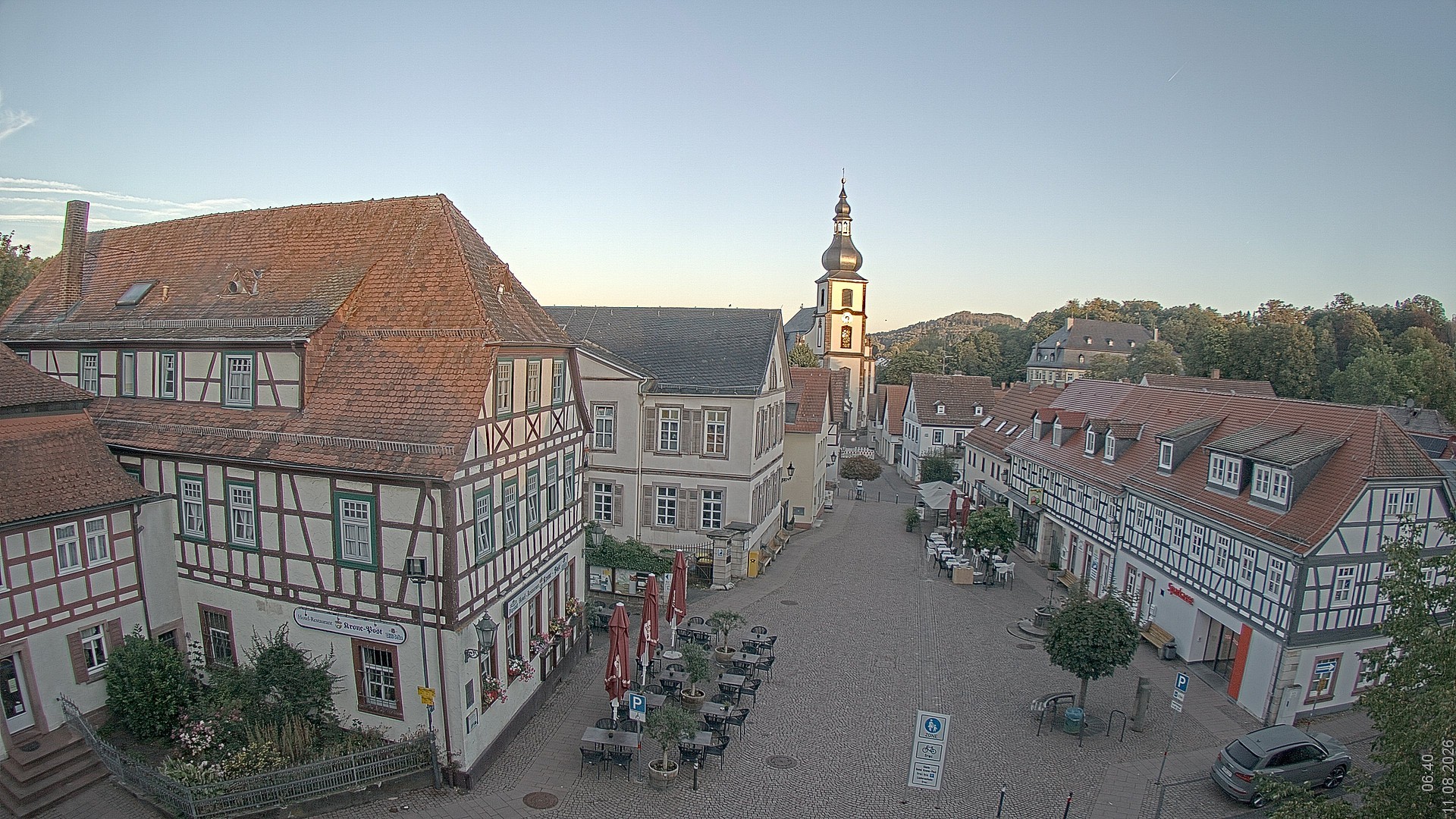 Archiv Foto Webcam Blick auf den Marktplatz von Gersfeld