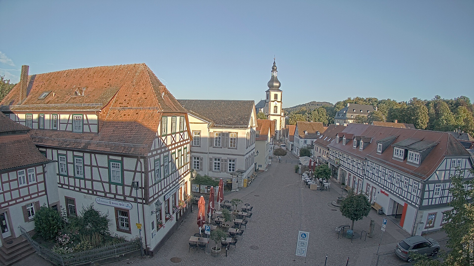Archiv Foto Webcam Blick auf den Marktplatz von Gersfeld