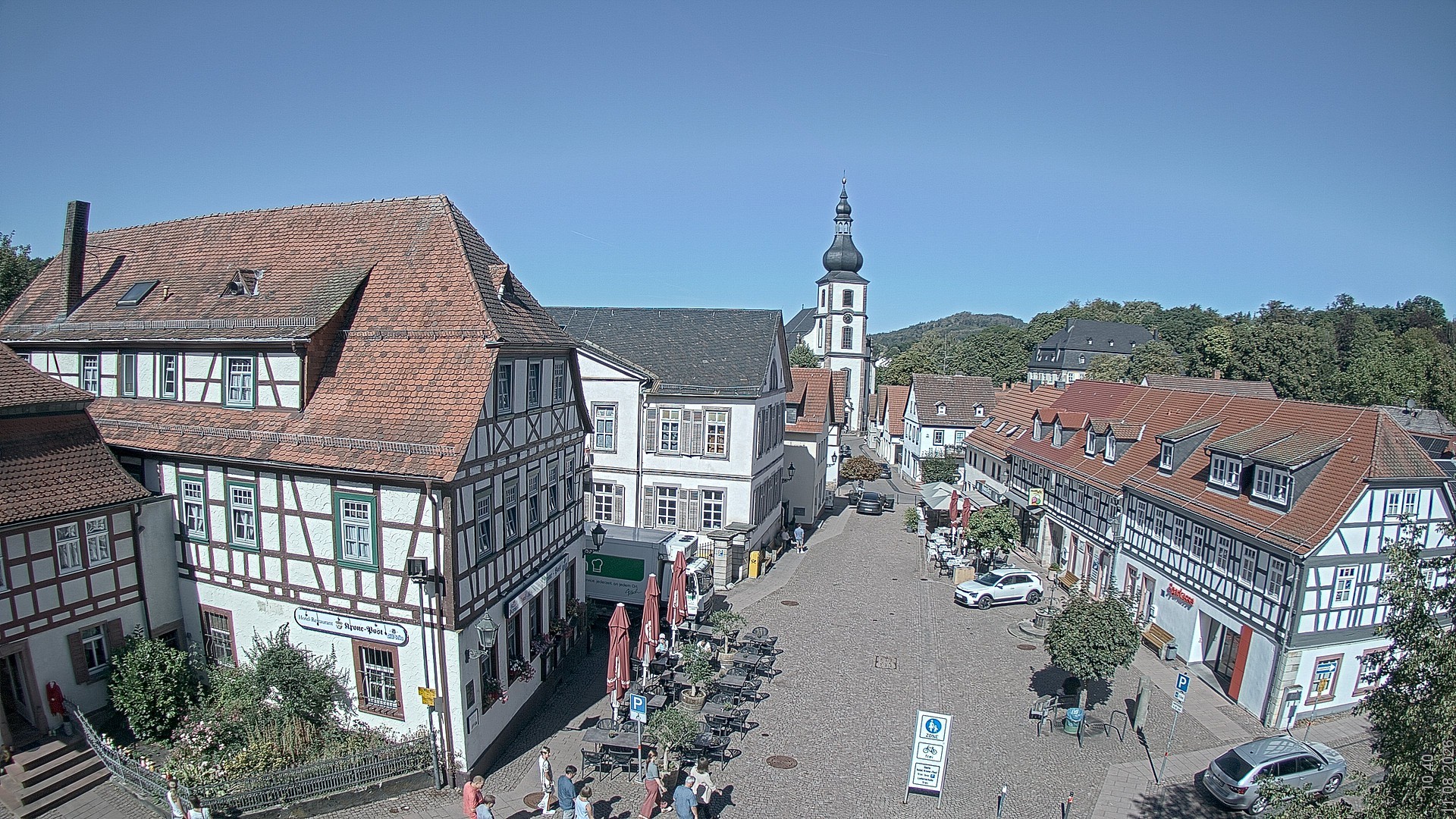 Archiv Foto Webcam Blick auf den Marktplatz von Gersfeld
