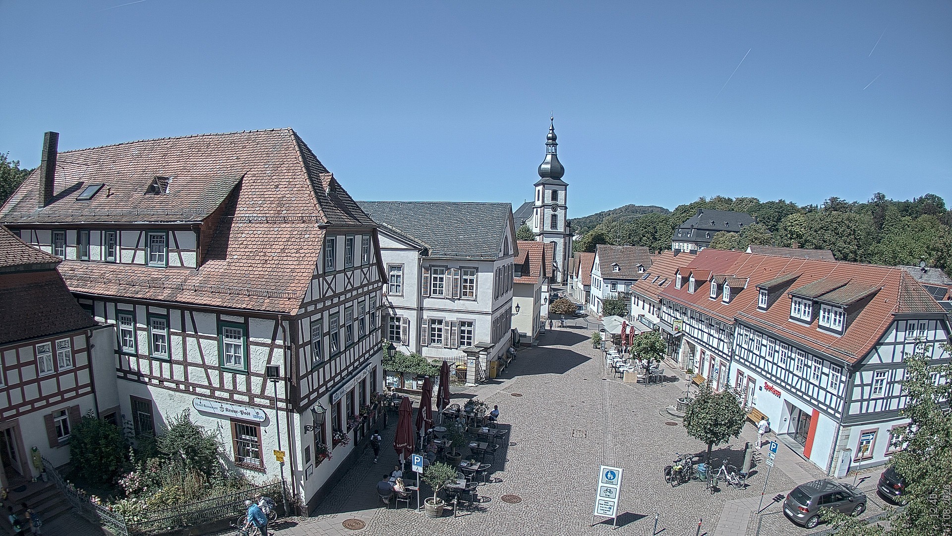 Archiv Foto Webcam Blick auf den Marktplatz von Gersfeld