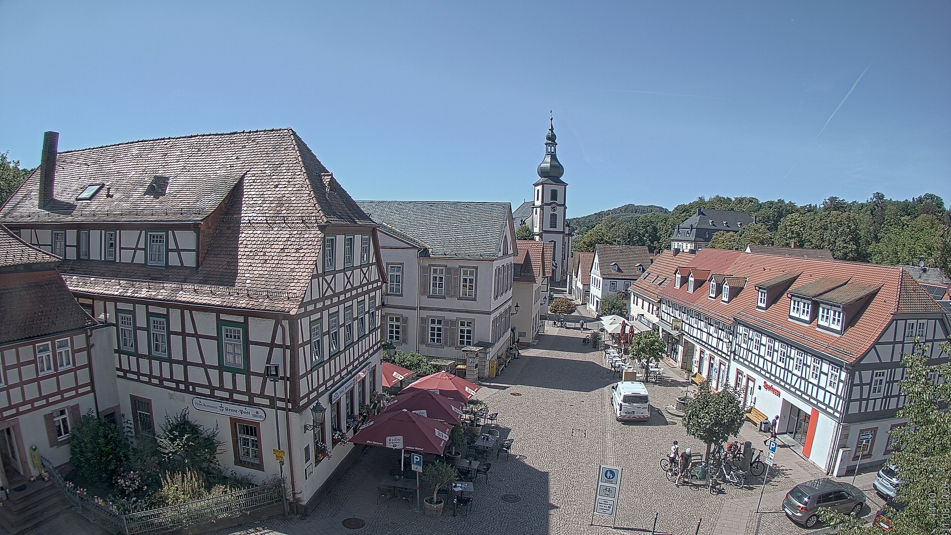 Archiv Foto Webcam Blick auf den Marktplatz von Gersfeld