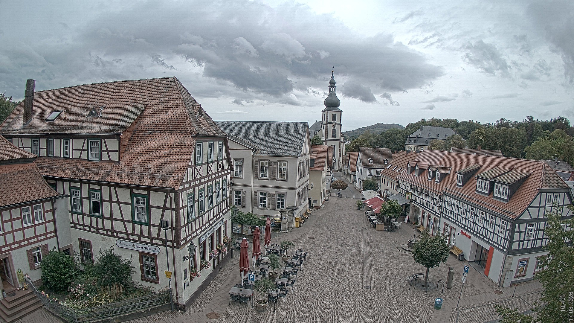 Archiv Foto Webcam Blick auf den Marktplatz von Gersfeld