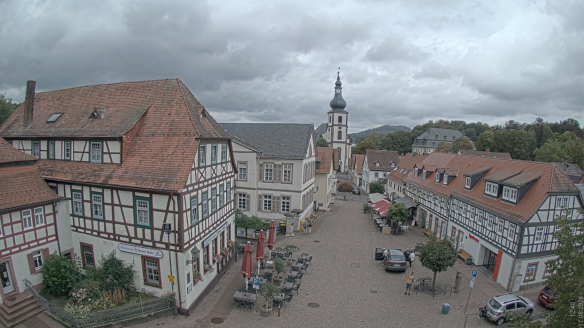Archiv Foto Webcam Blick auf den Marktplatz von Gersfeld