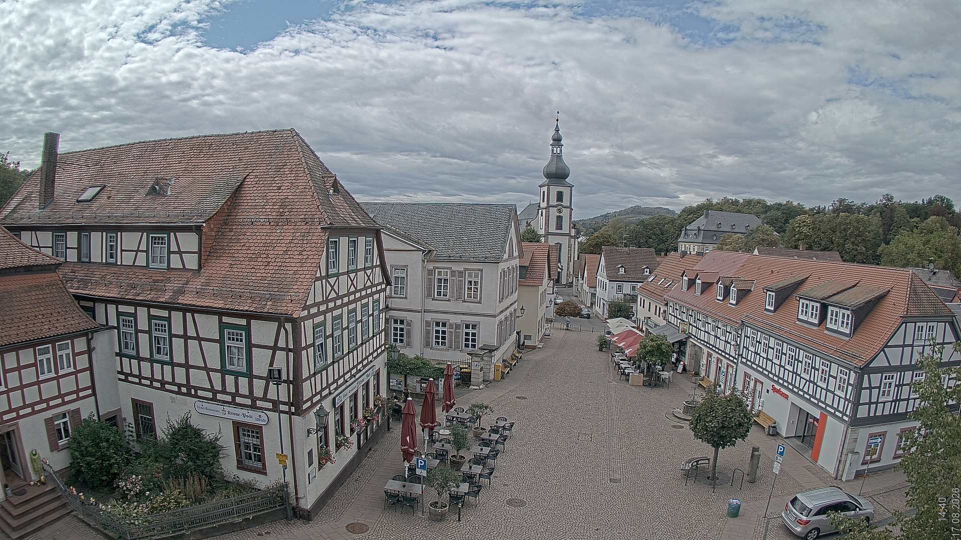 Archiv Foto Webcam Blick auf den Marktplatz von Gersfeld