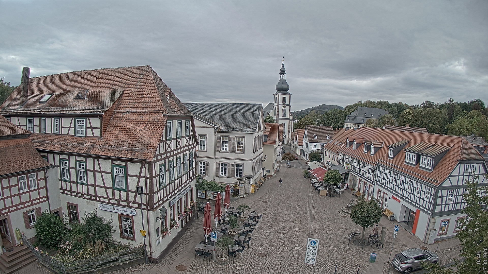 Archiv Foto Webcam Blick auf den Marktplatz von Gersfeld