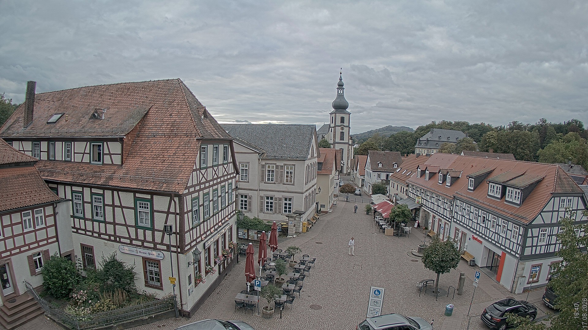 Archiv Foto Webcam Blick auf den Marktplatz von Gersfeld