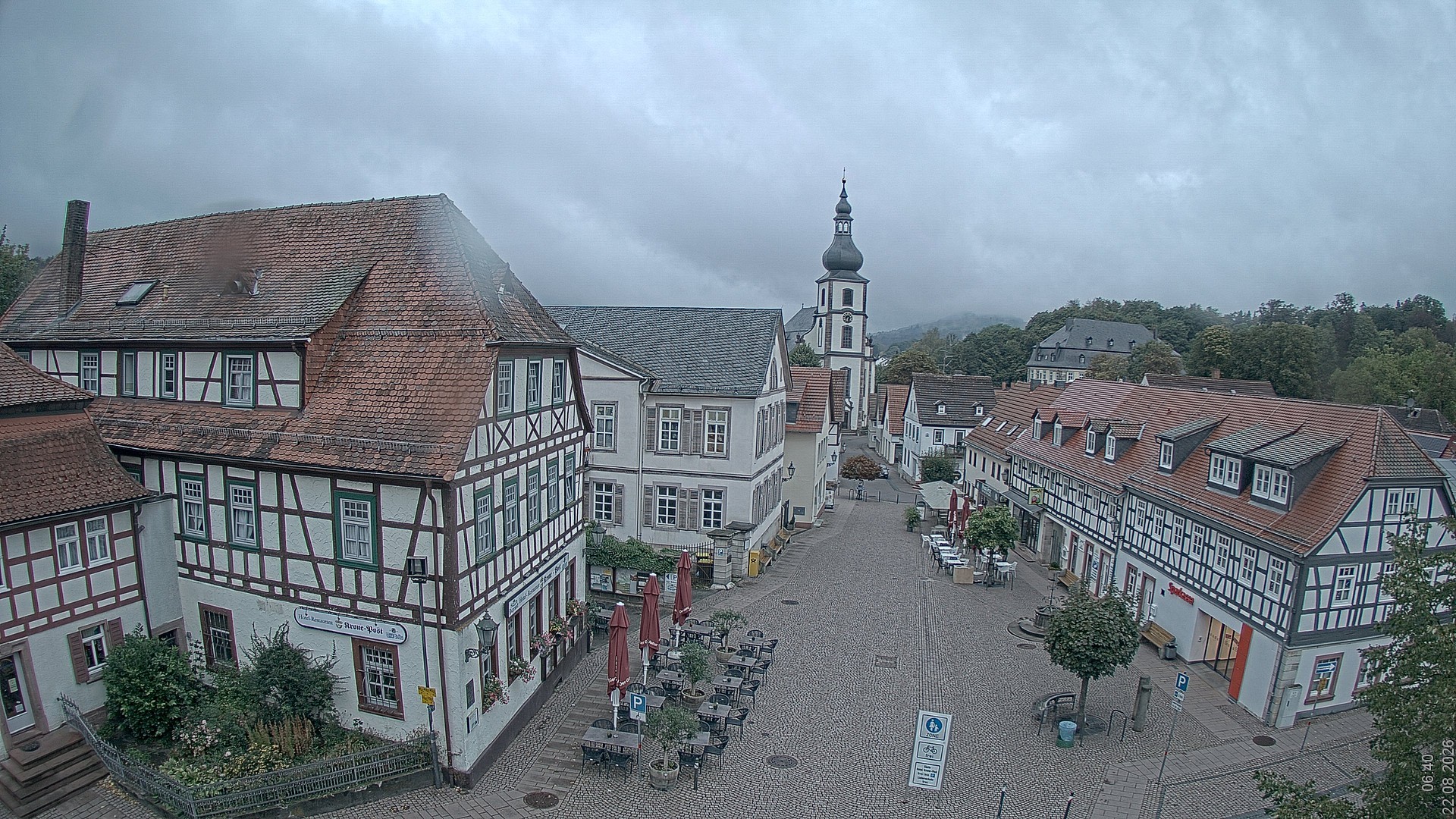 Archived image Webcam Gersfeld - Town Square