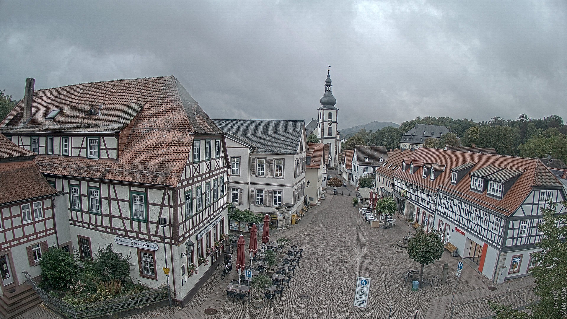 Archived image Webcam Gersfeld - Town Square