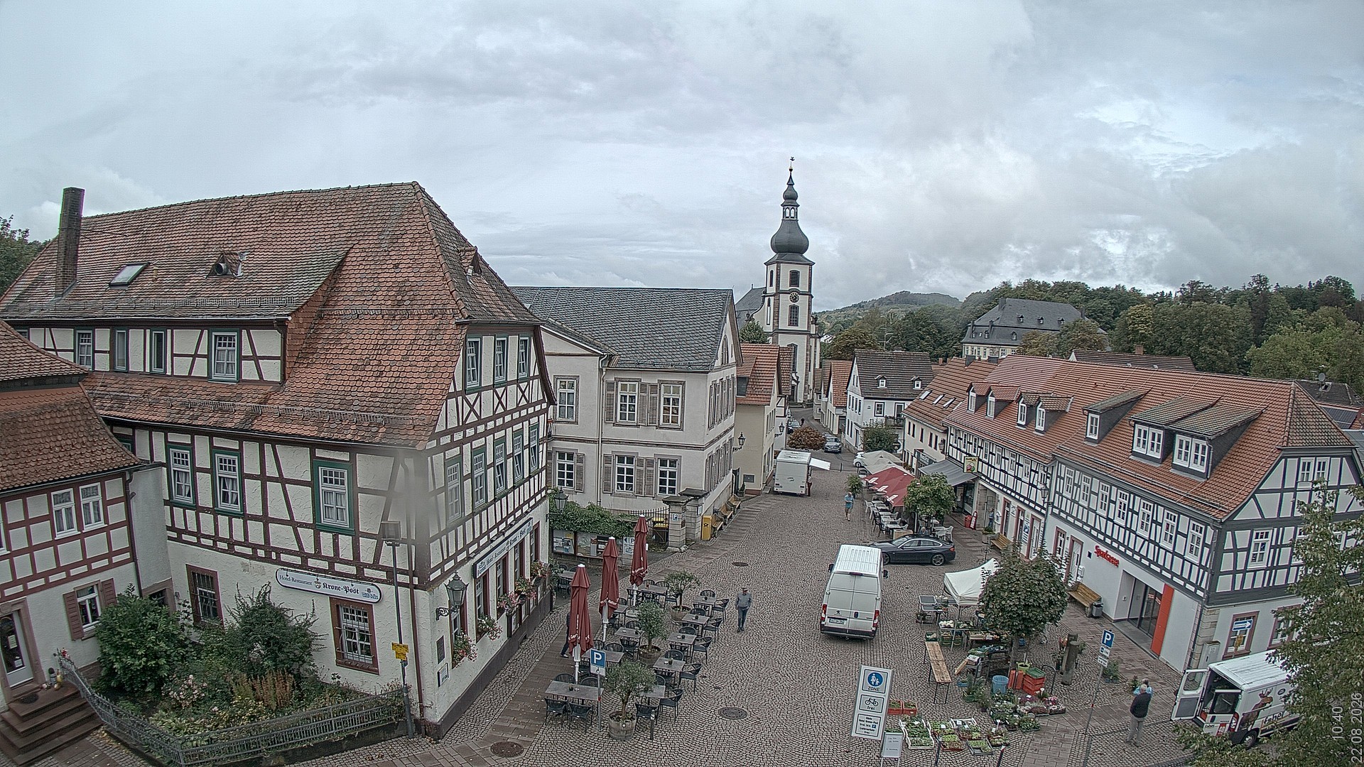 Archived image Webcam Gersfeld - Town Square