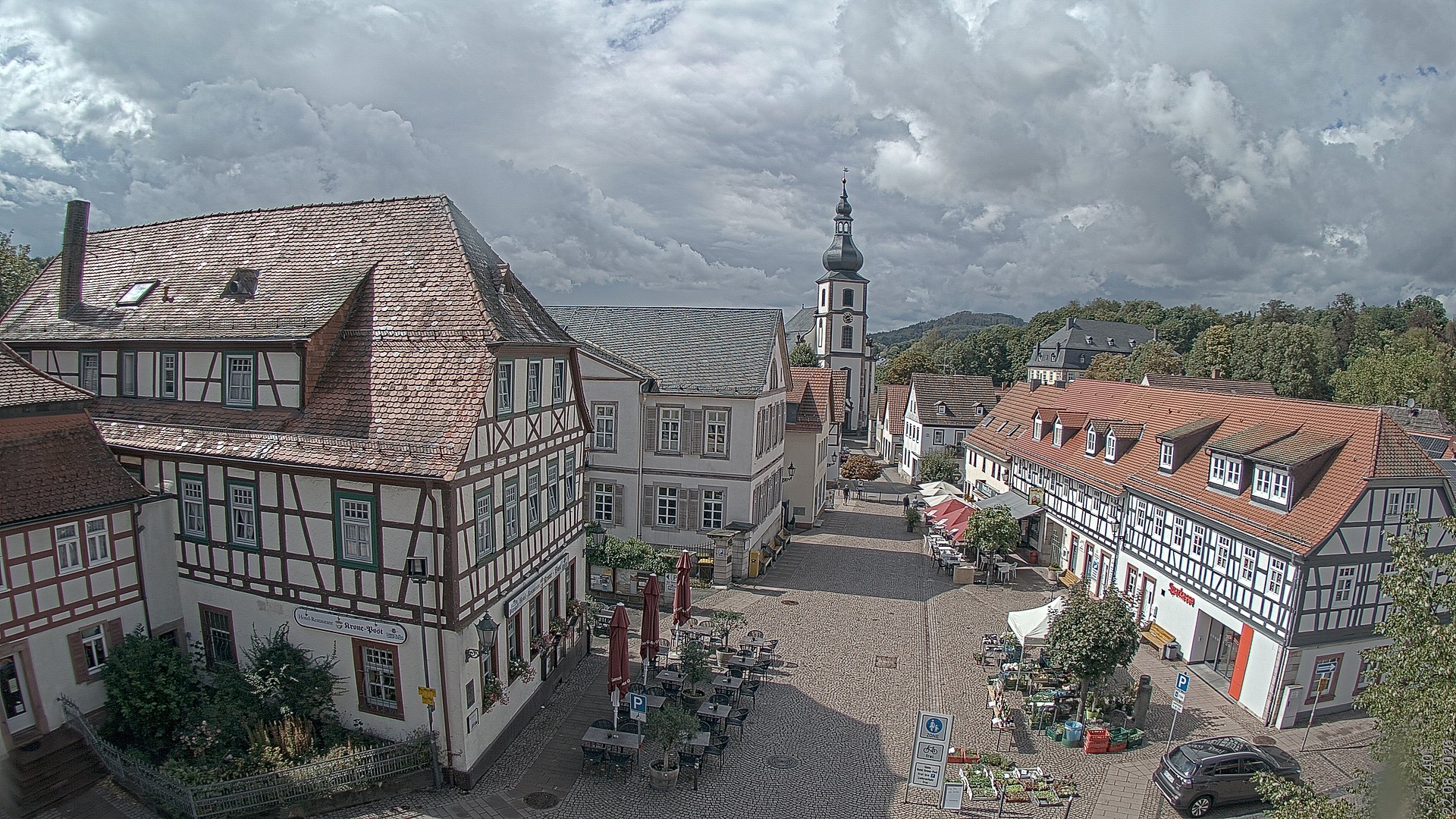 Archived image Webcam Gersfeld - Town Square