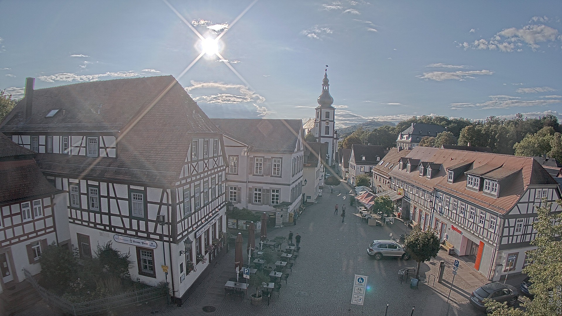 Archived image Webcam Gersfeld - Town Square