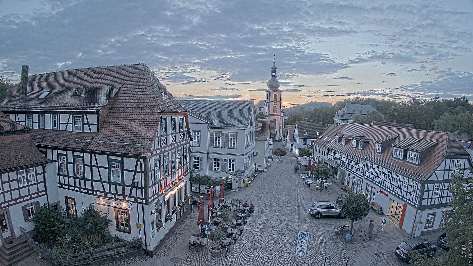 Archived image Webcam Gersfeld - Town Square