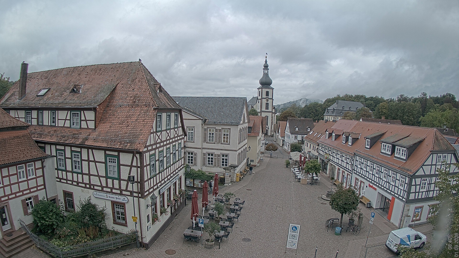 Archiv Foto Webcam Blick auf den Marktplatz von Gersfeld