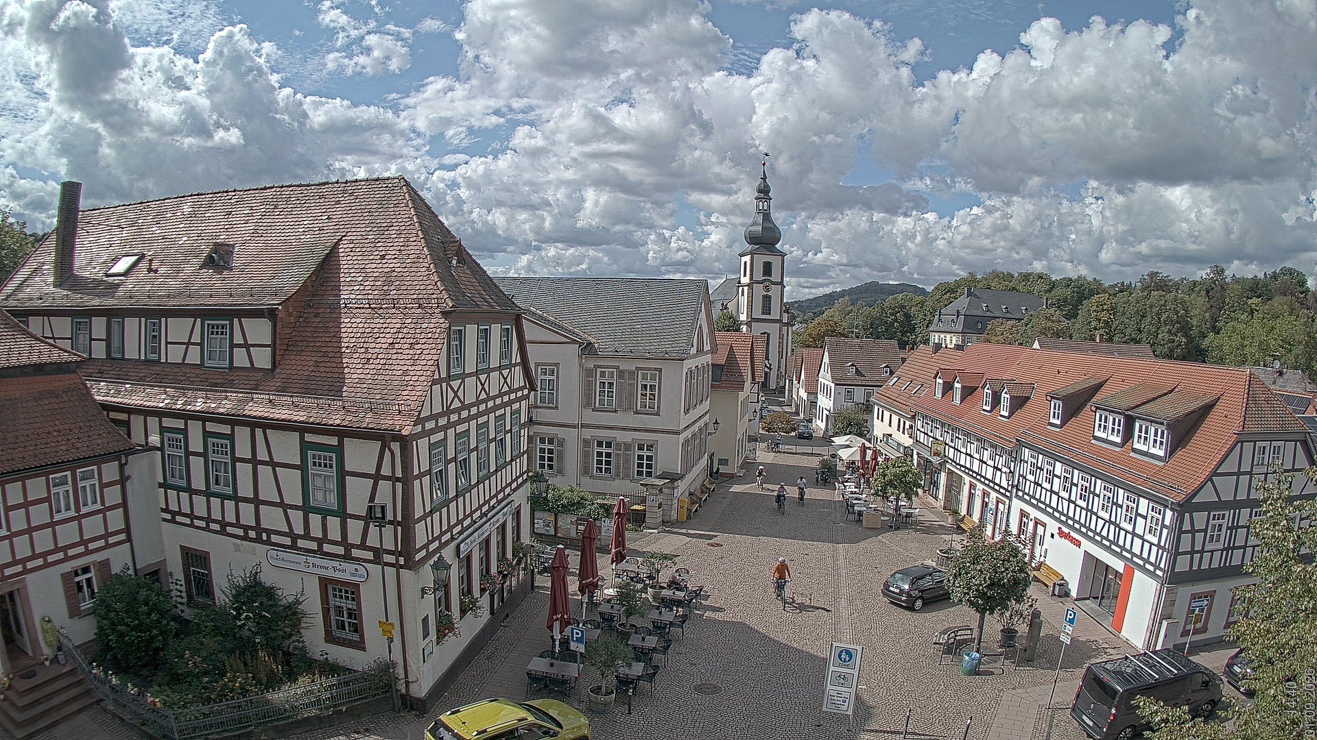 Archiv Foto Webcam Blick auf den Marktplatz von Gersfeld