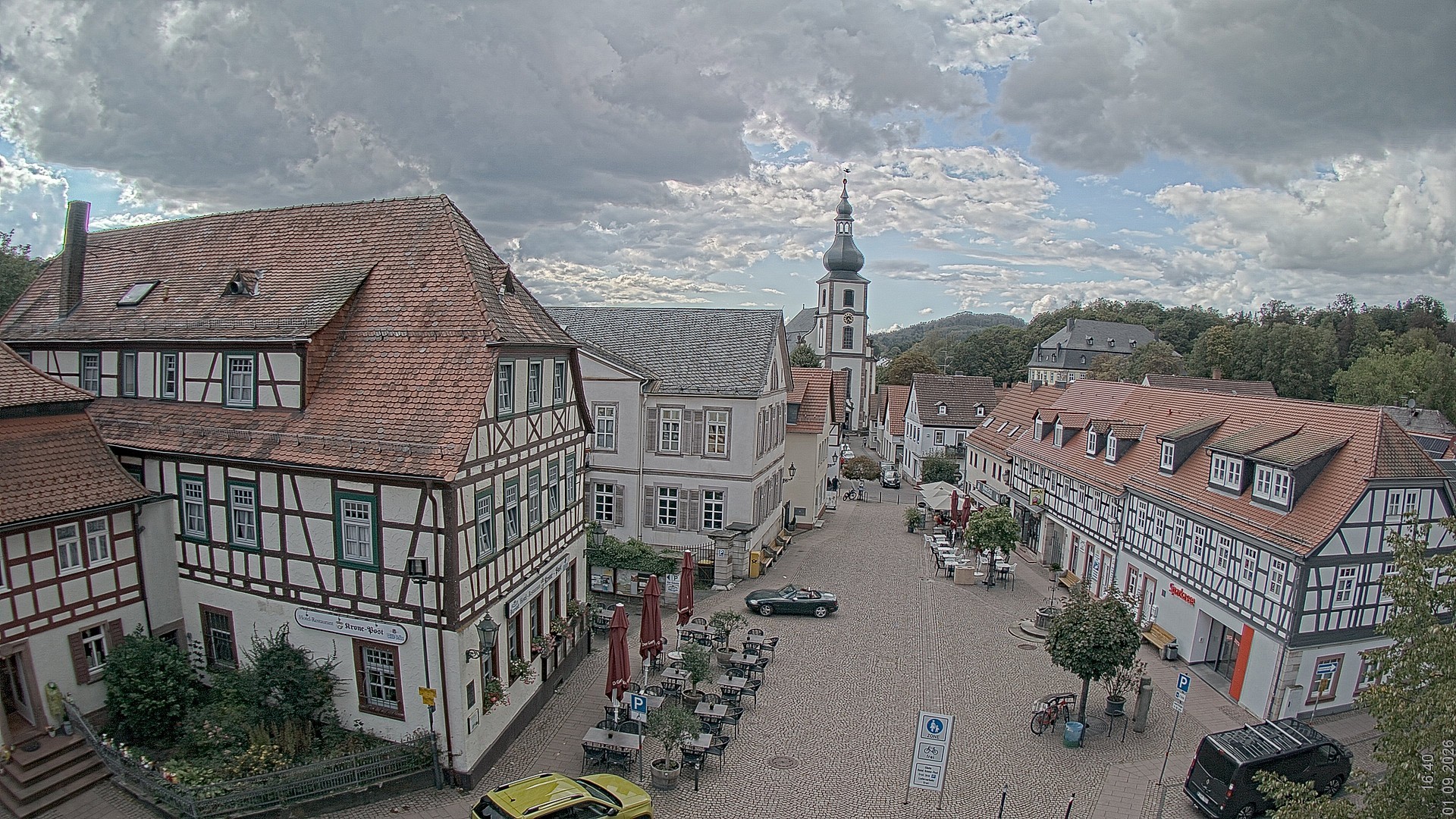 Archiv Foto Webcam Blick auf den Marktplatz von Gersfeld