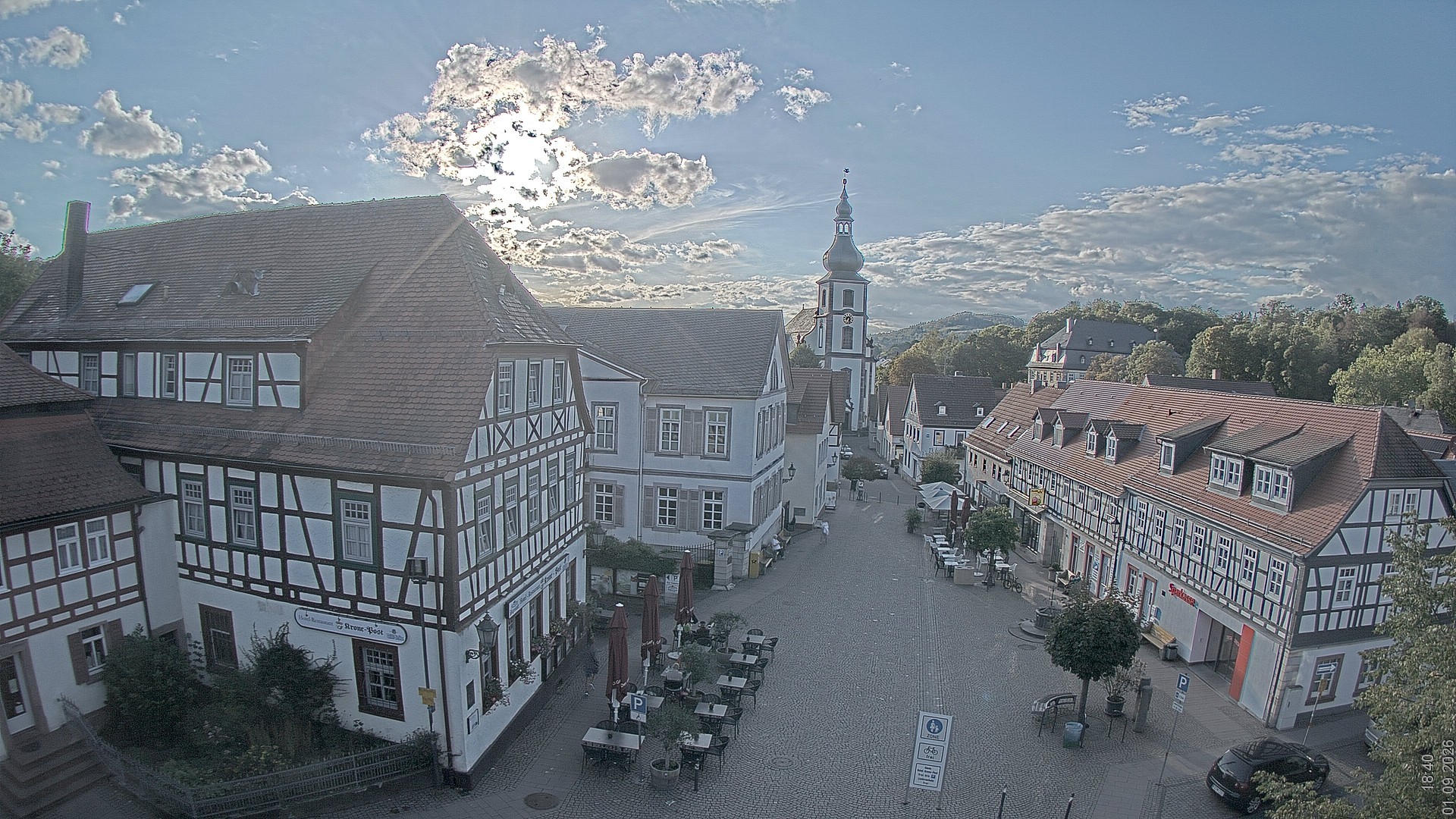 Archiv Foto Webcam Blick auf den Marktplatz von Gersfeld