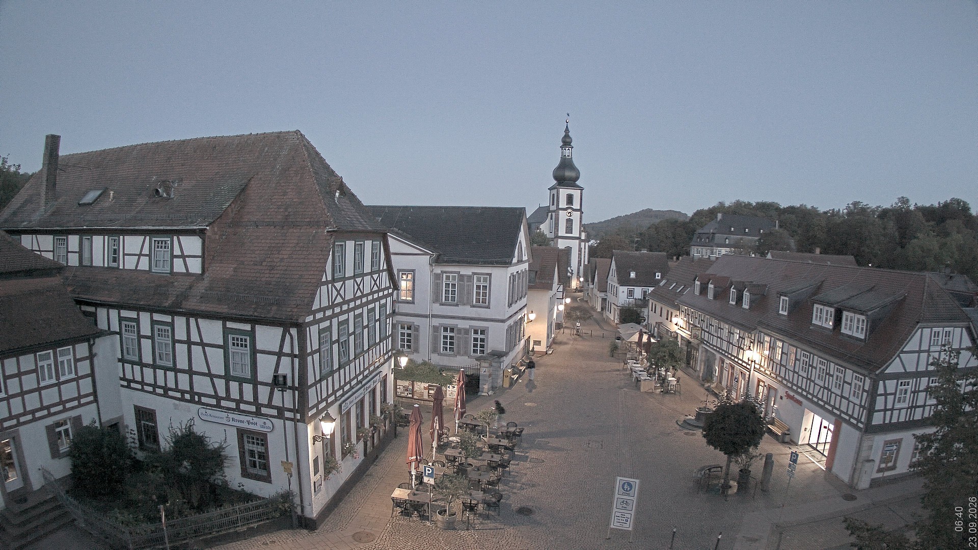 Archiv Foto Webcam Blick auf den Marktplatz von Gersfeld