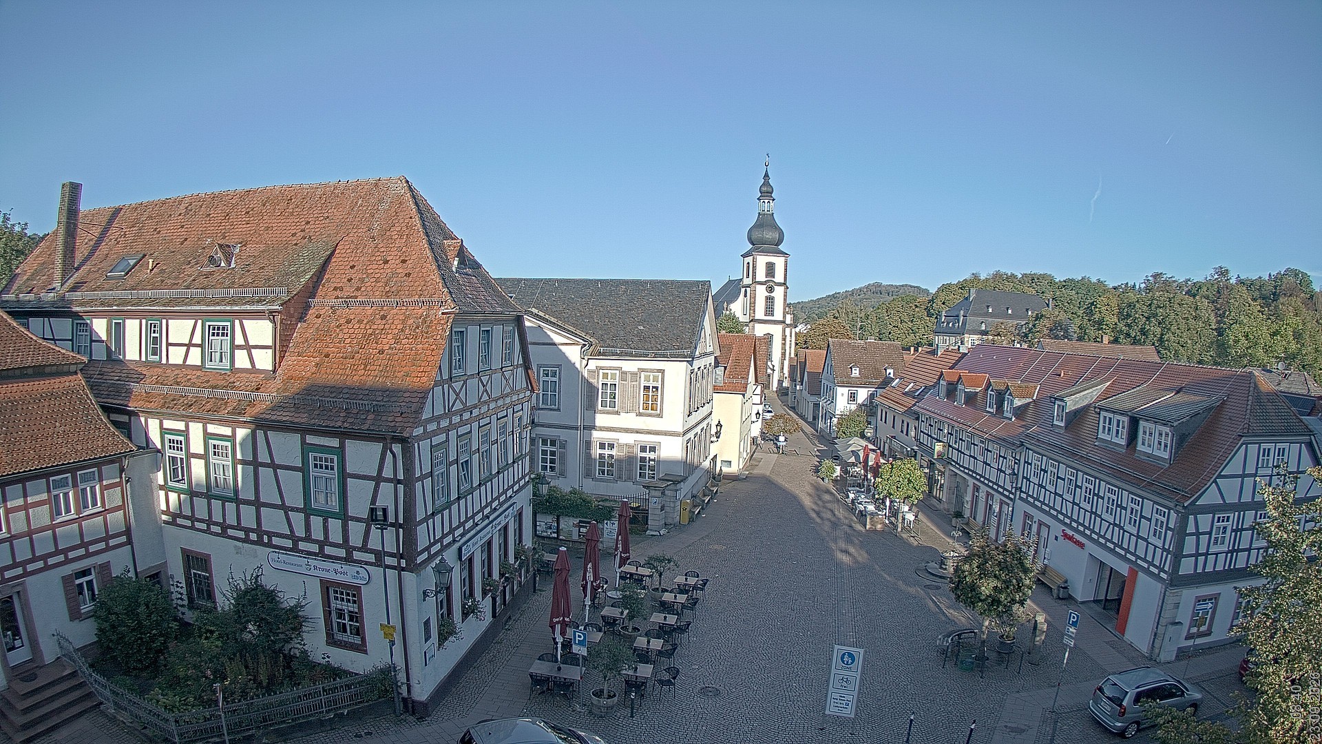 Archived image Webcam Gersfeld - Town Square