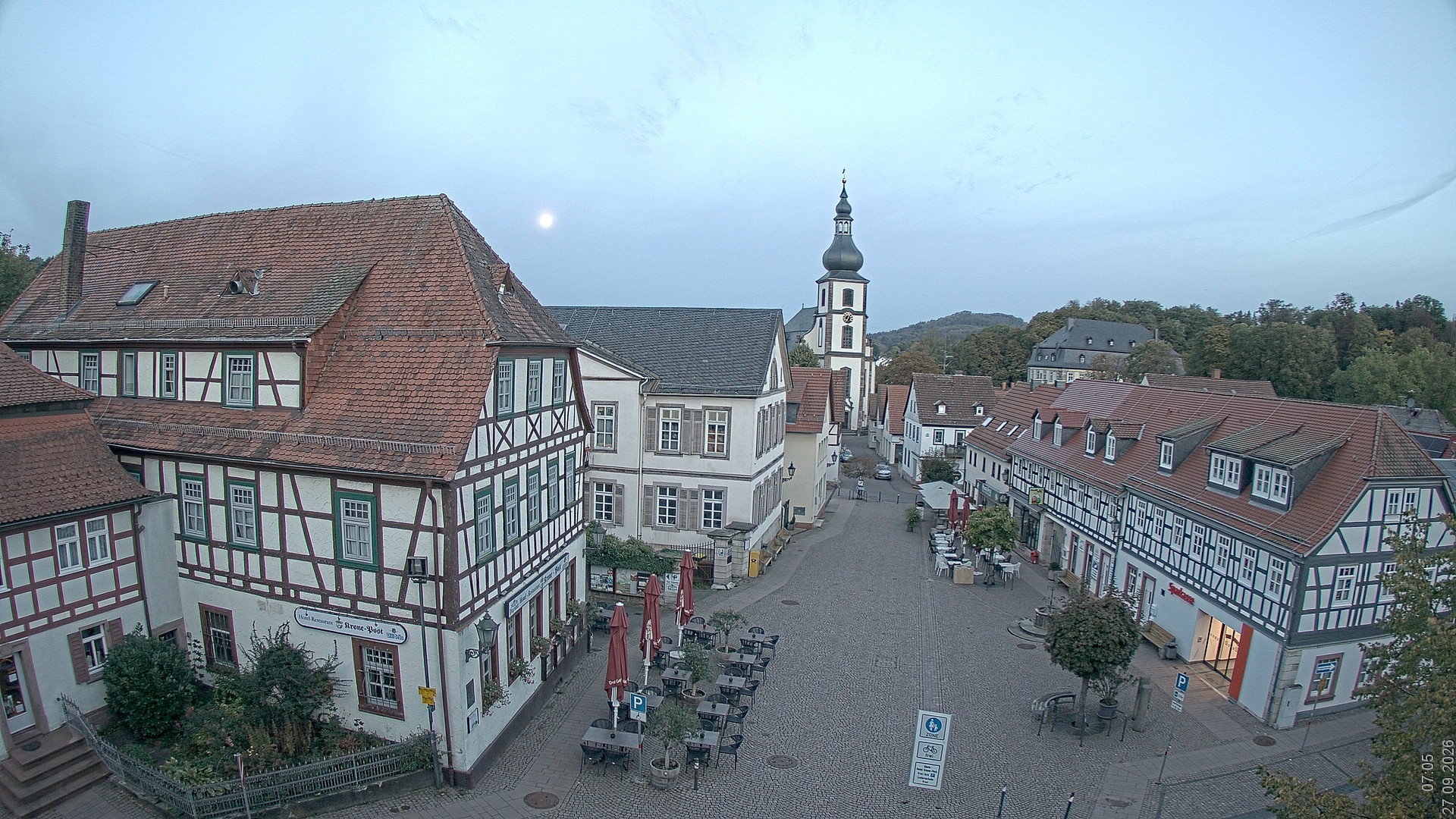 Archived image Webcam Gersfeld - Town Square