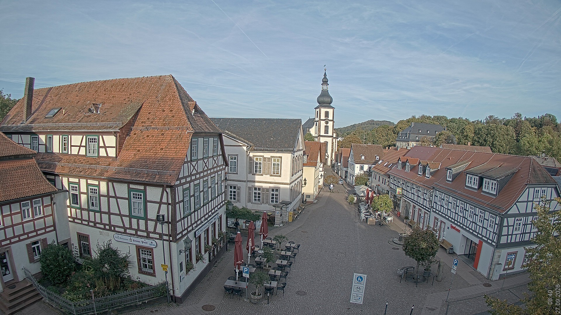 Archiv Foto Webcam Blick auf den Marktplatz von Gersfeld