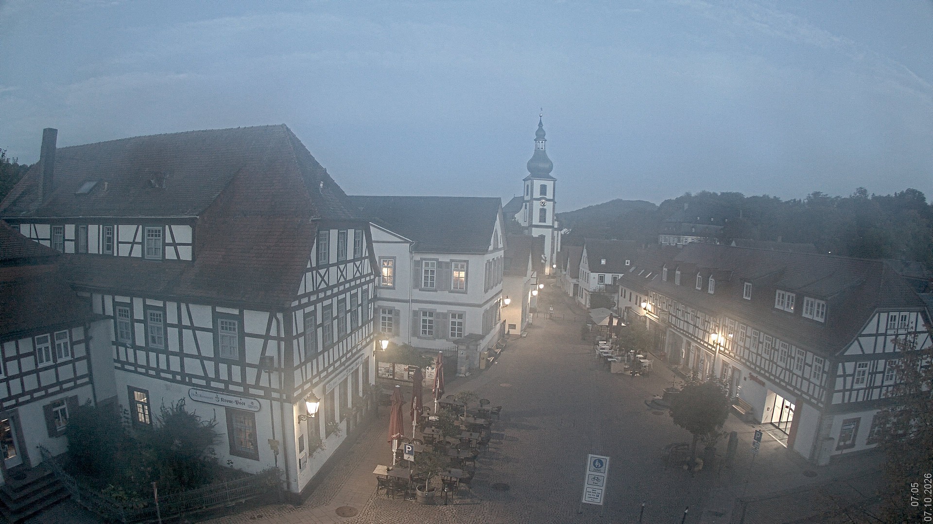 Archived image Webcam Gersfeld - Town Square