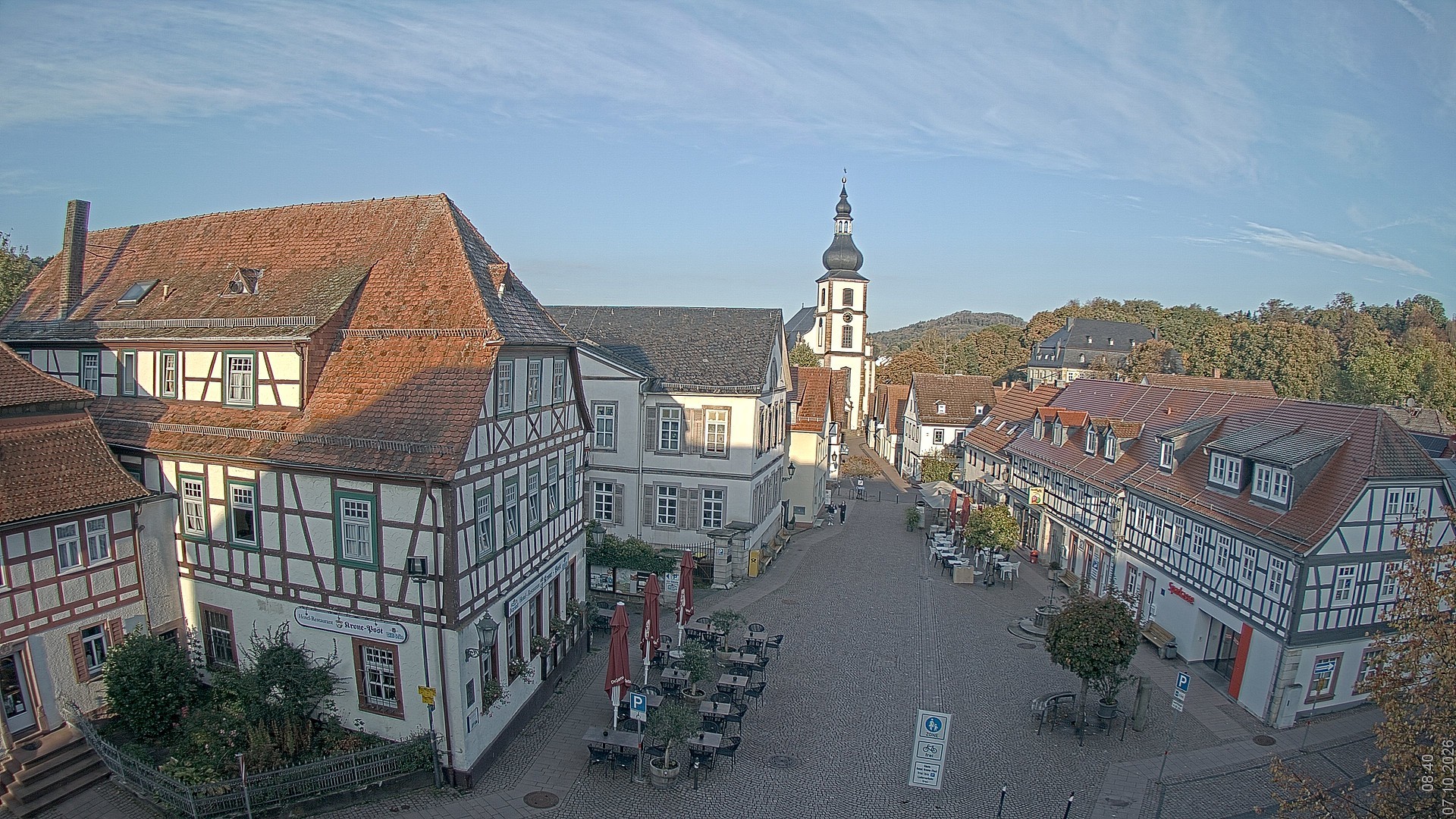 Archived image Webcam Gersfeld - Town Square