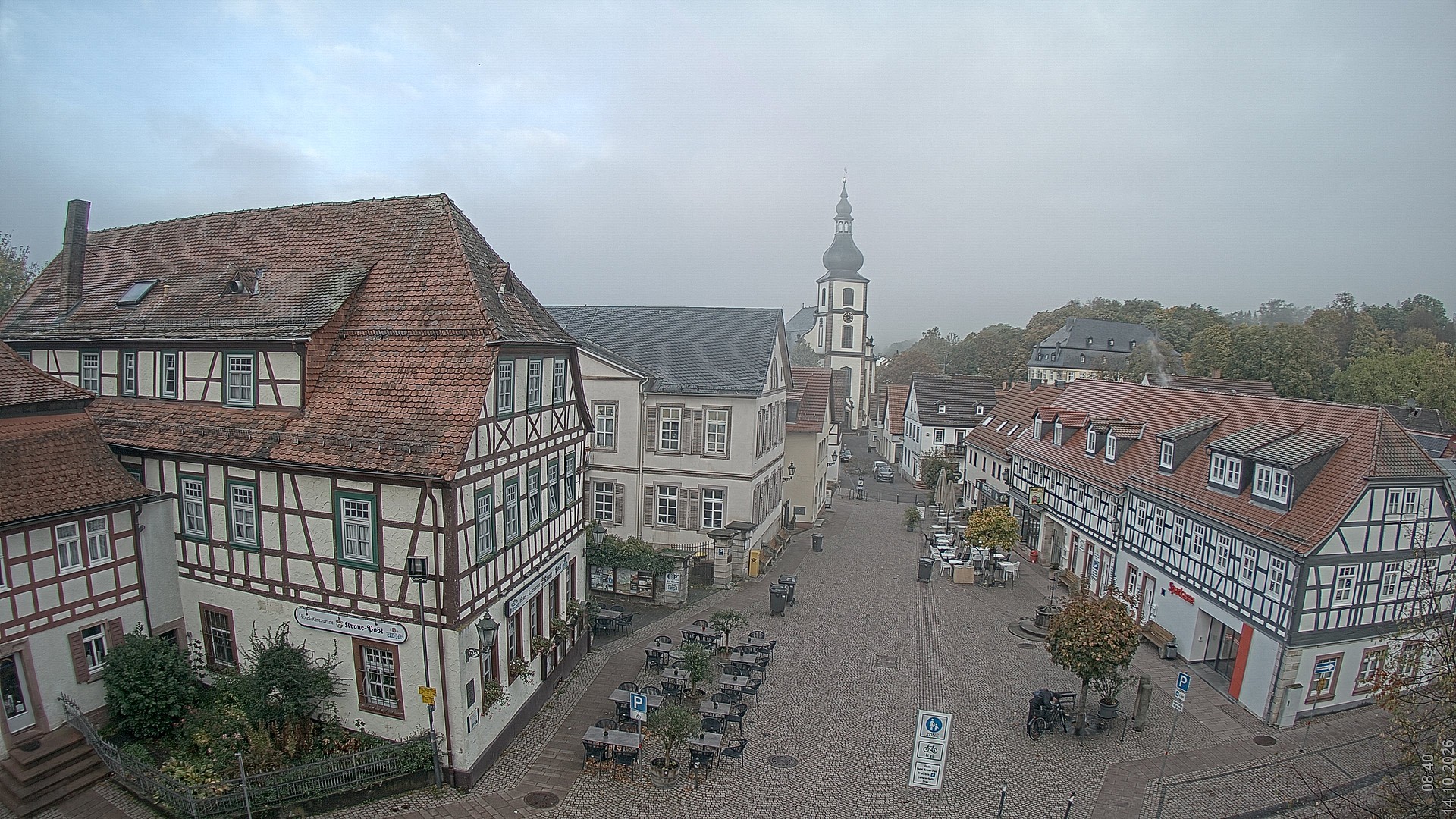 Archiv Foto Webcam Blick auf den Marktplatz von Gersfeld