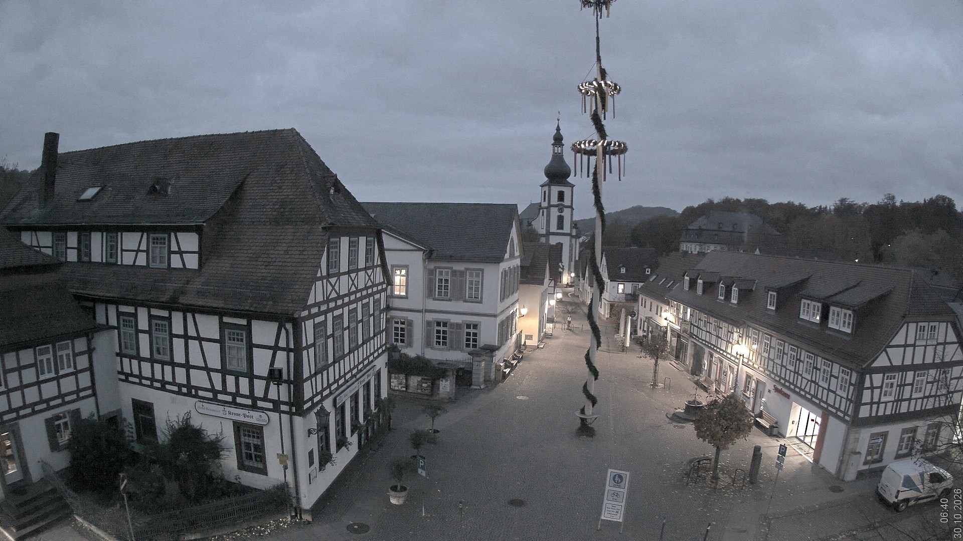Archiv Foto Webcam Blick auf den Marktplatz von Gersfeld